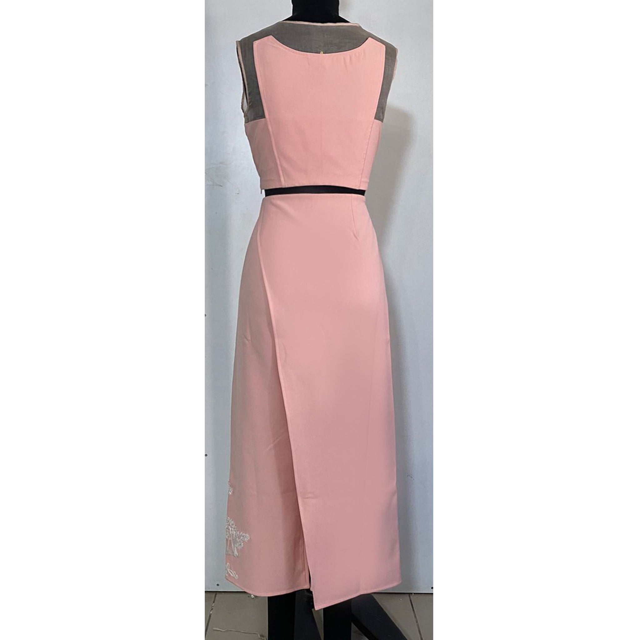 Embroidered Draped Cullotte Set