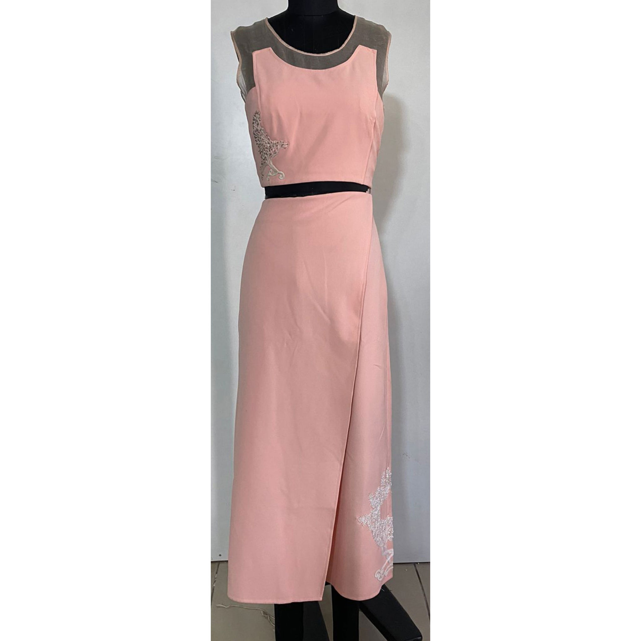 Embroidered Draped Cullotte Set