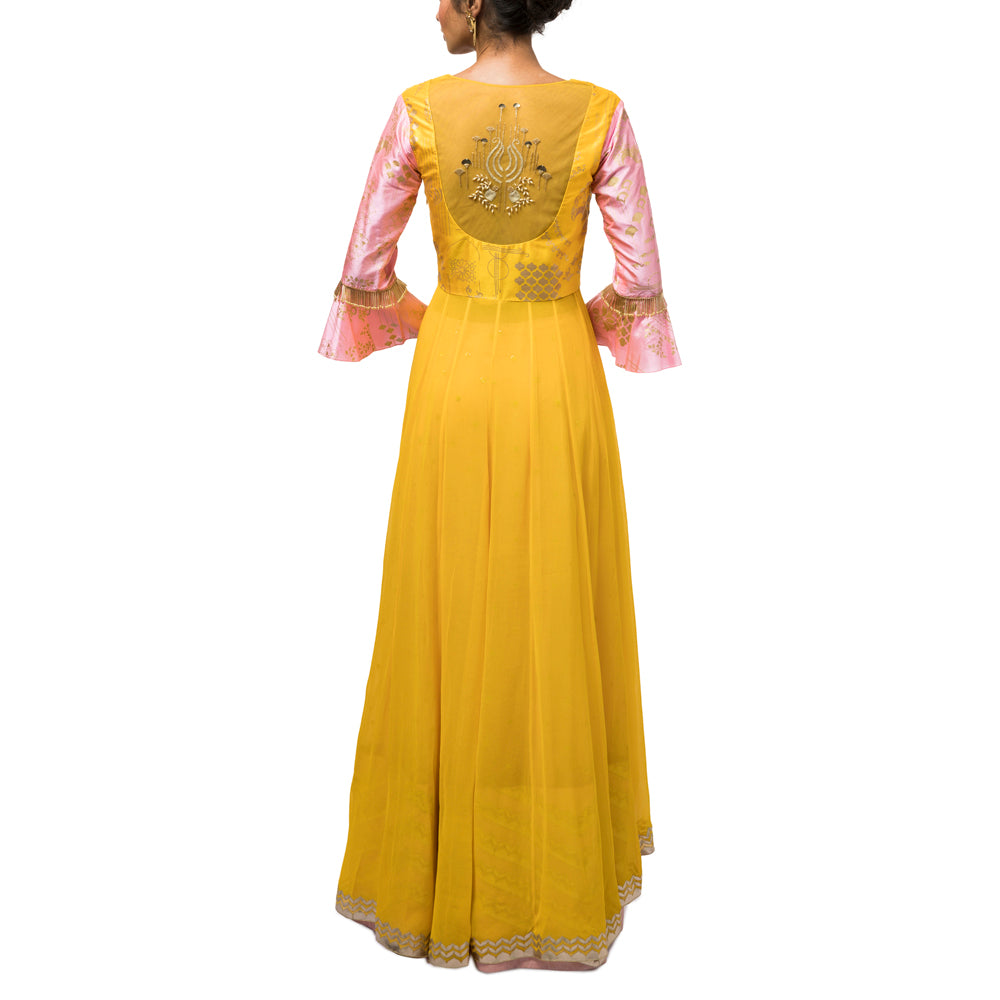 Embroidered Anarkali with Lehenga Skirt and Dupatta