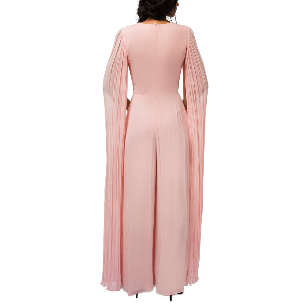 Embroidered Jumpsuit with  Exaggerated Sleeves