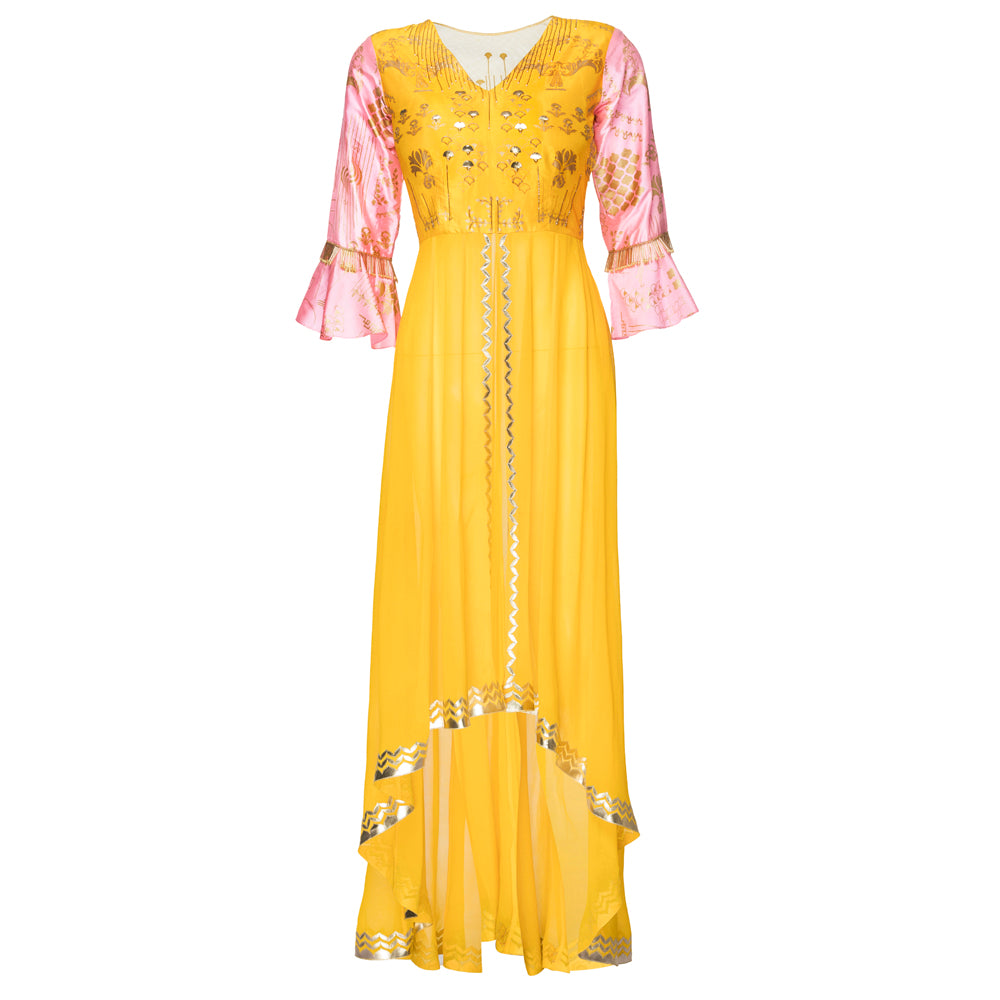 Embroidered Anarkali with Lehenga Skirt and Dupatta