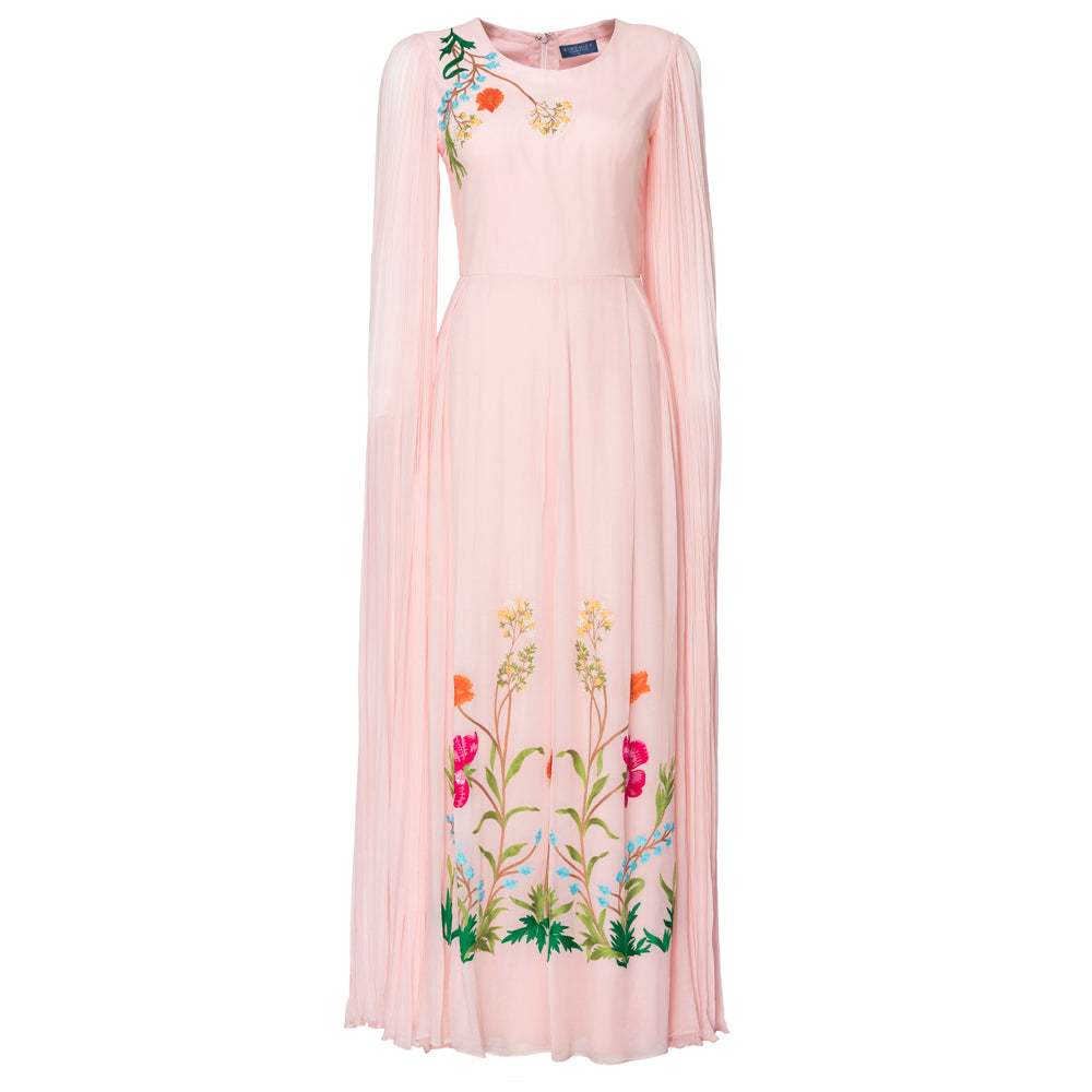 Embroidered Jumpsuit with  Exaggerated Sleeves