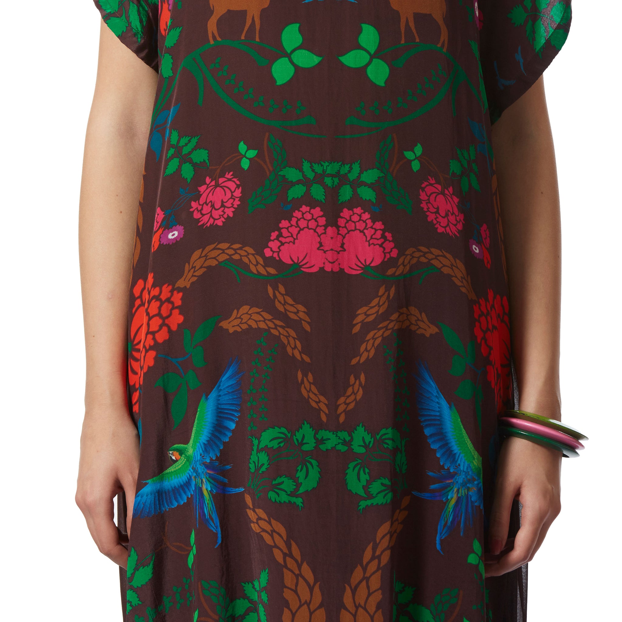 Printed Tunic with a Cowl back