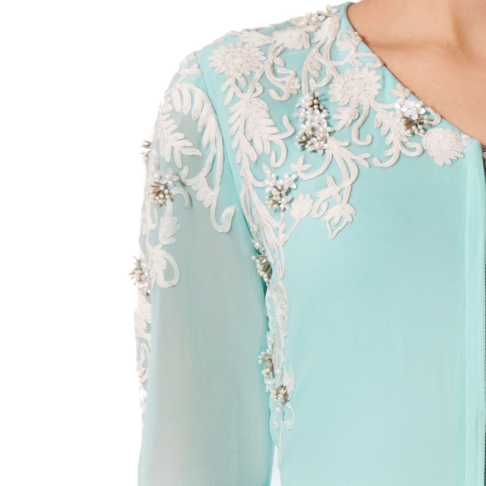 Embroidered Draped Tunic