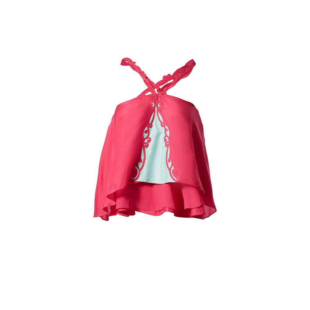 Embroidered Halter Top