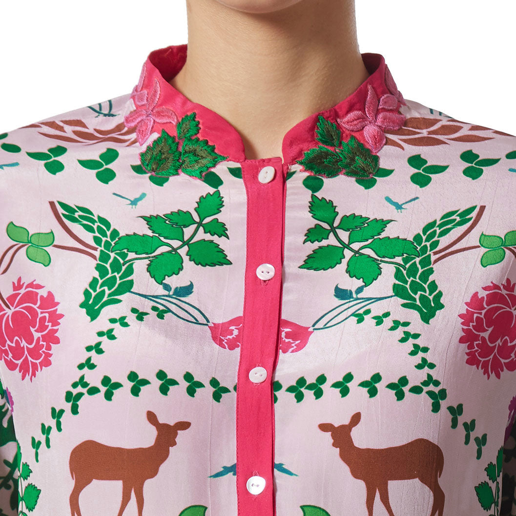 Embroidered High-Low Tunic