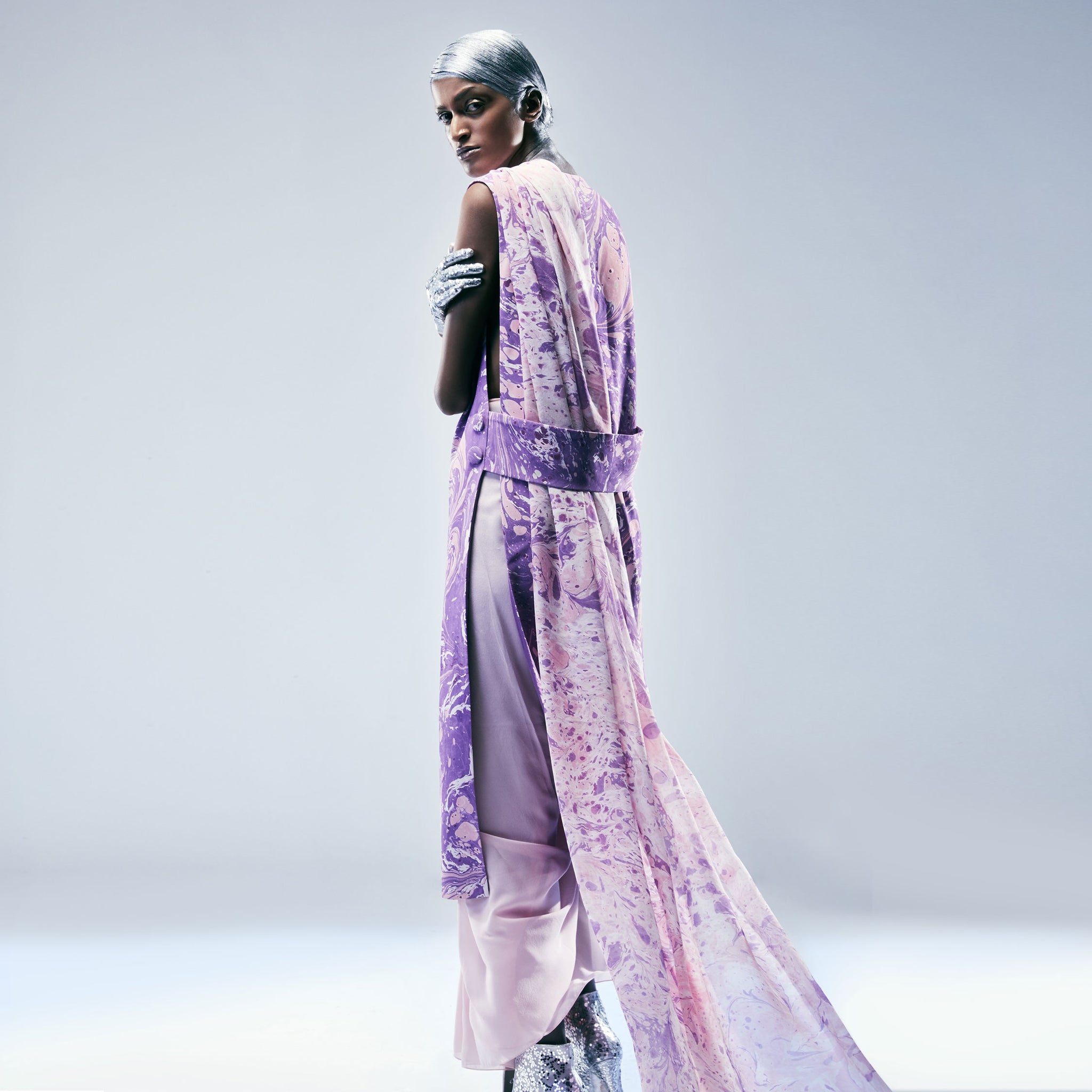 Half & Half Sari with Jacket