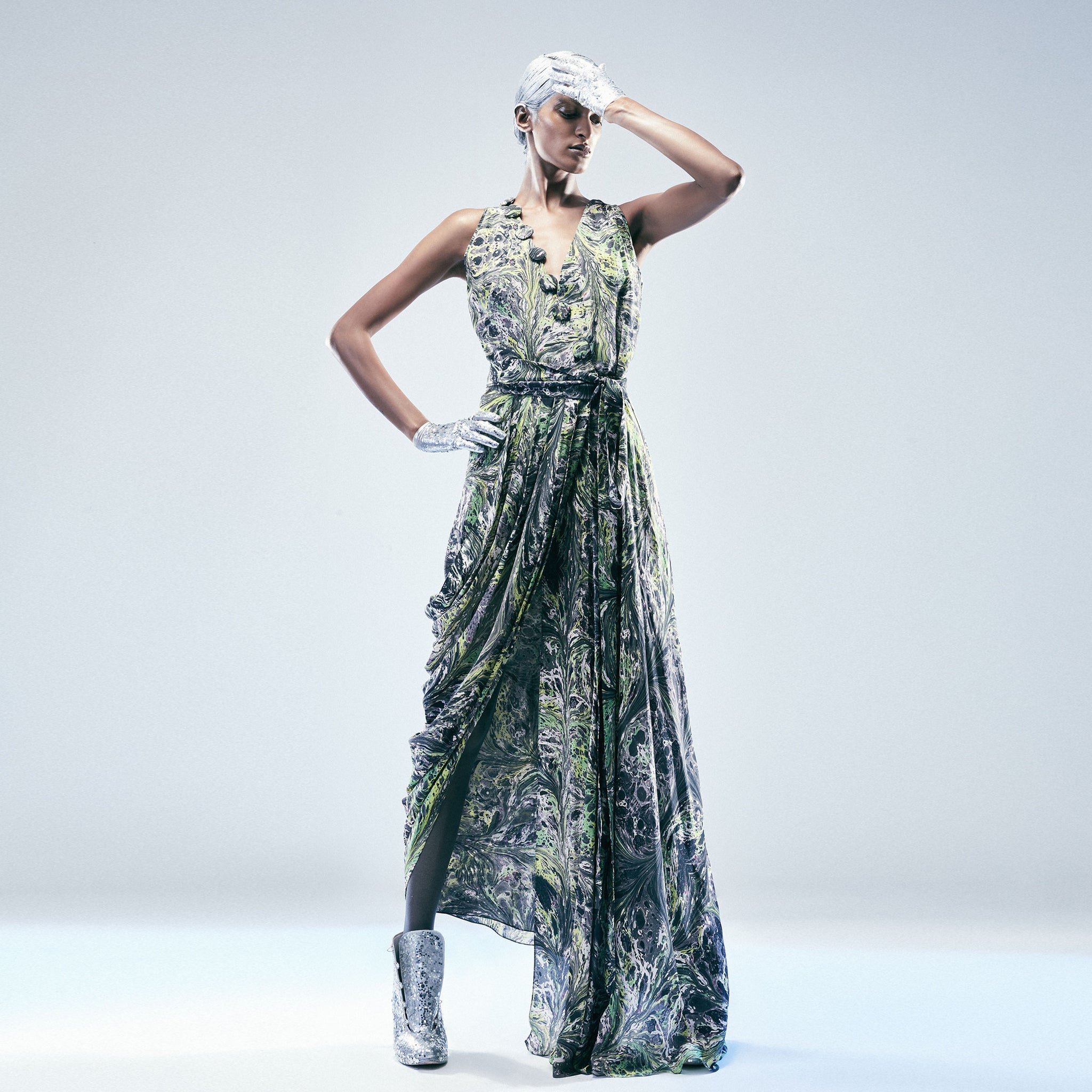 Draped Wrap Dress