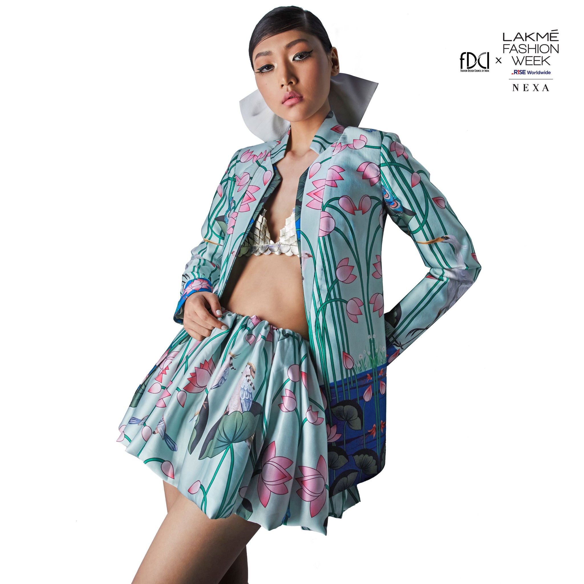 Printed Balloon Skirt