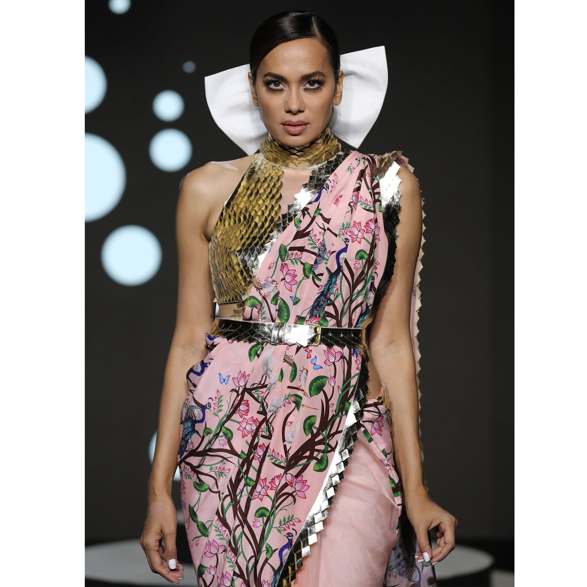 Embroidered Half and Half Sari
