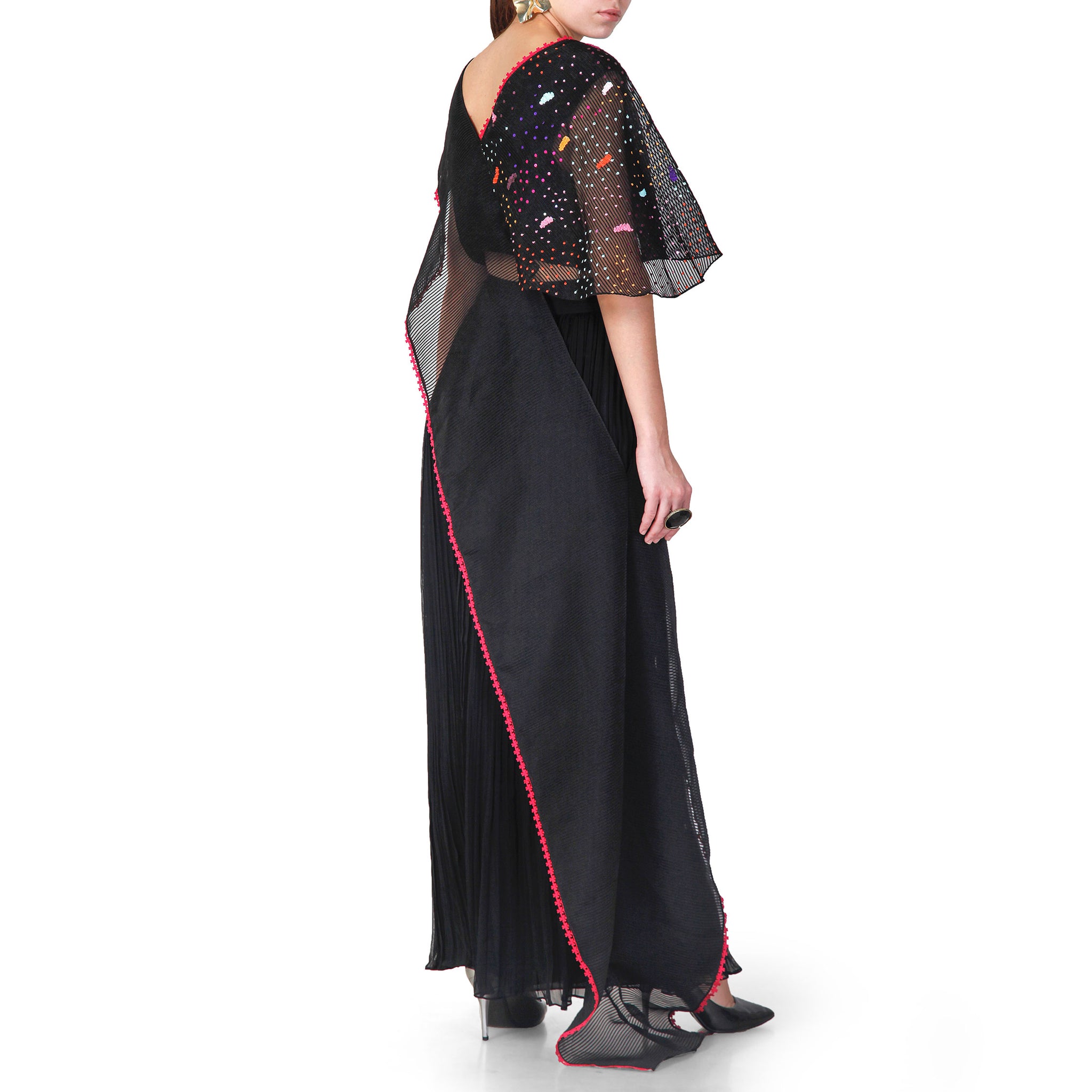 Embroidered Draped Set