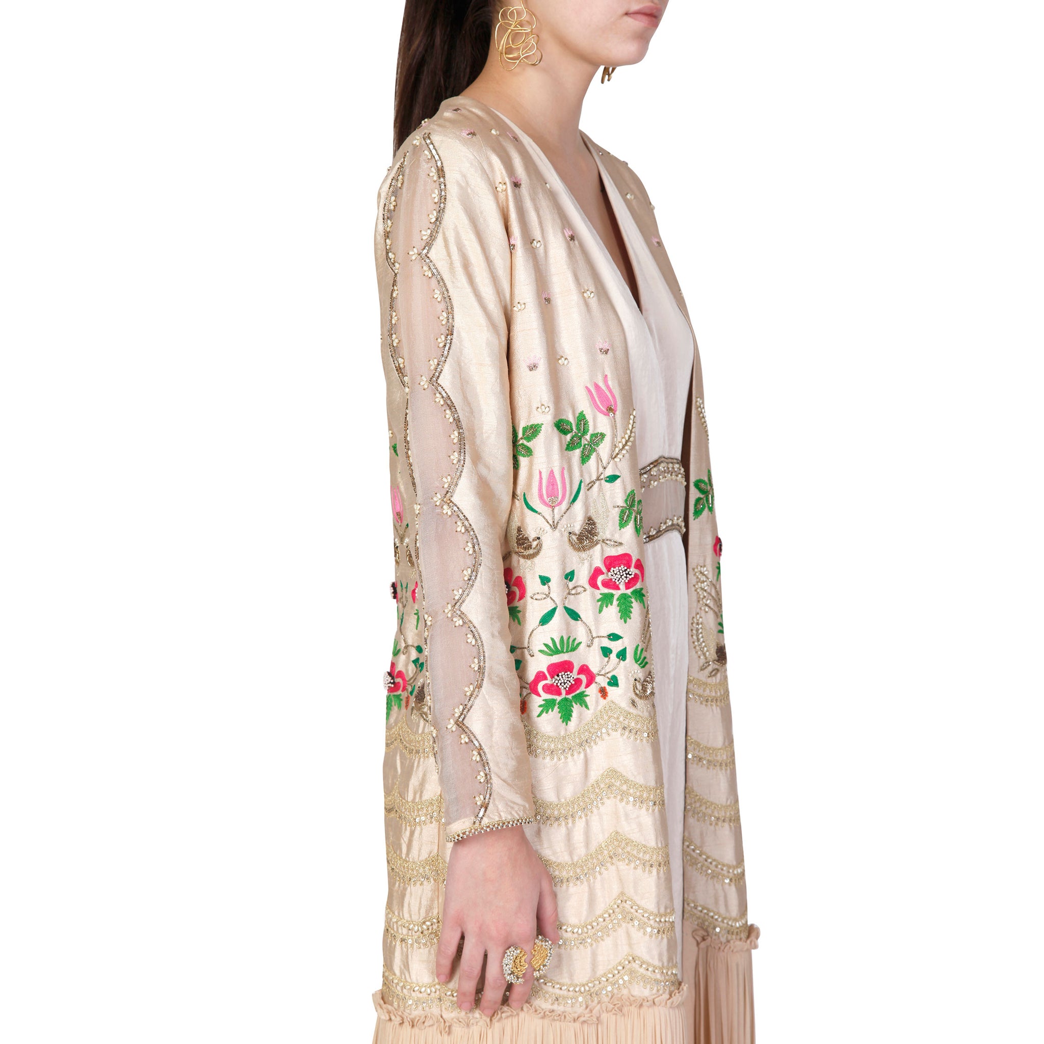 Embroidered Jacket with Jumpsuit