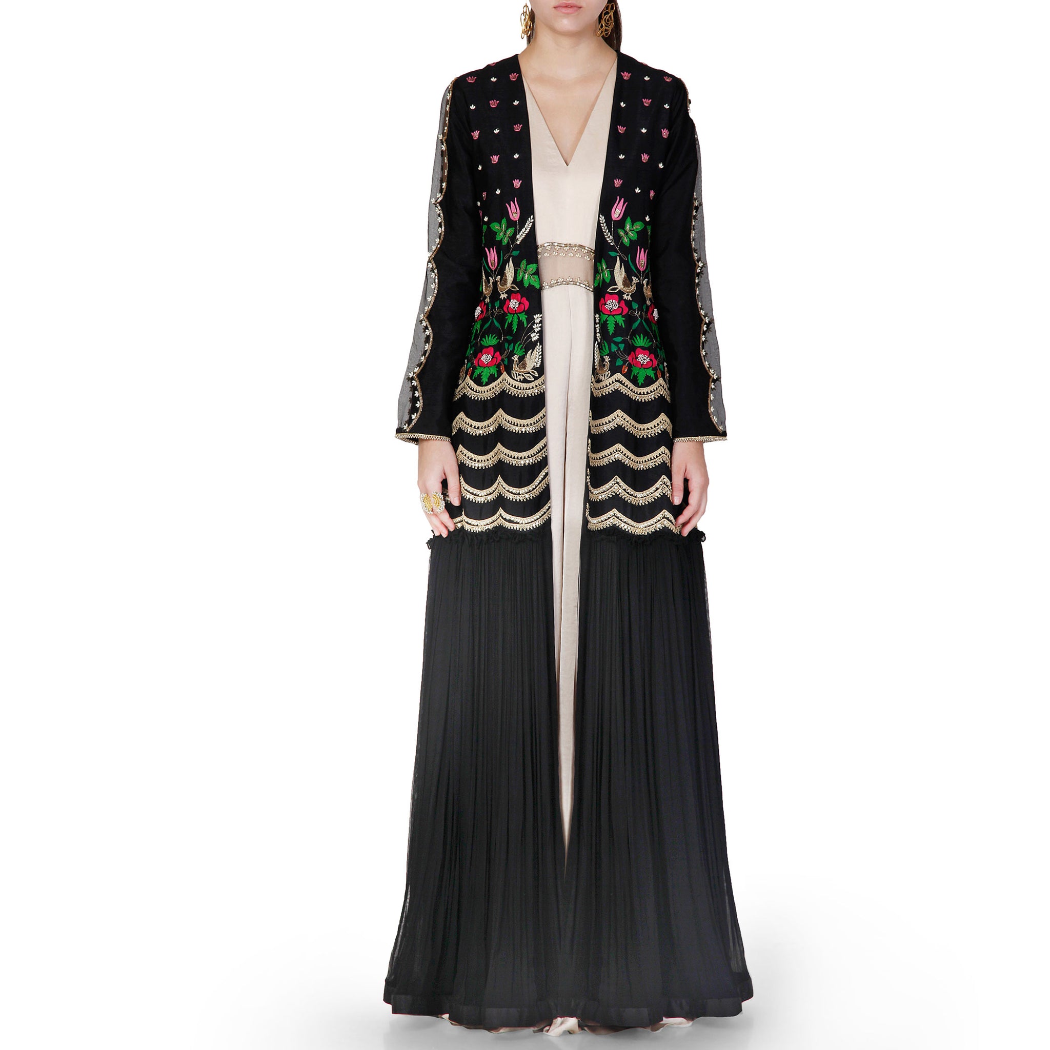 Embroidered Jacket with Jumpsuit