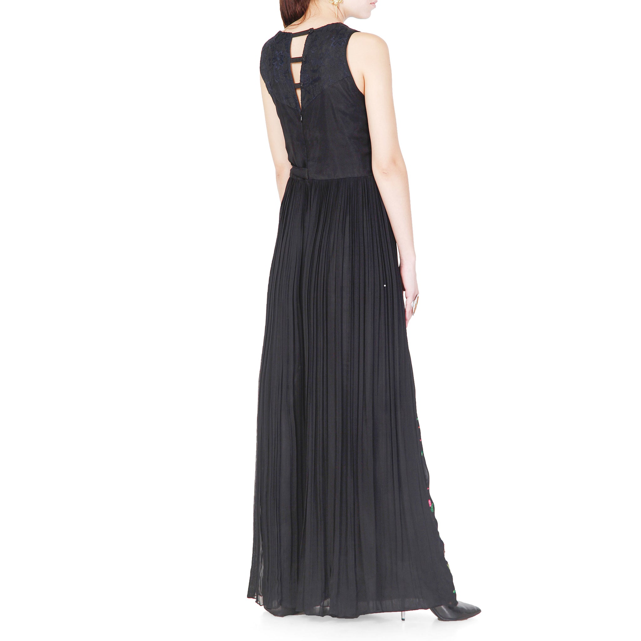 Overlap Embroidered Jumpsuit
