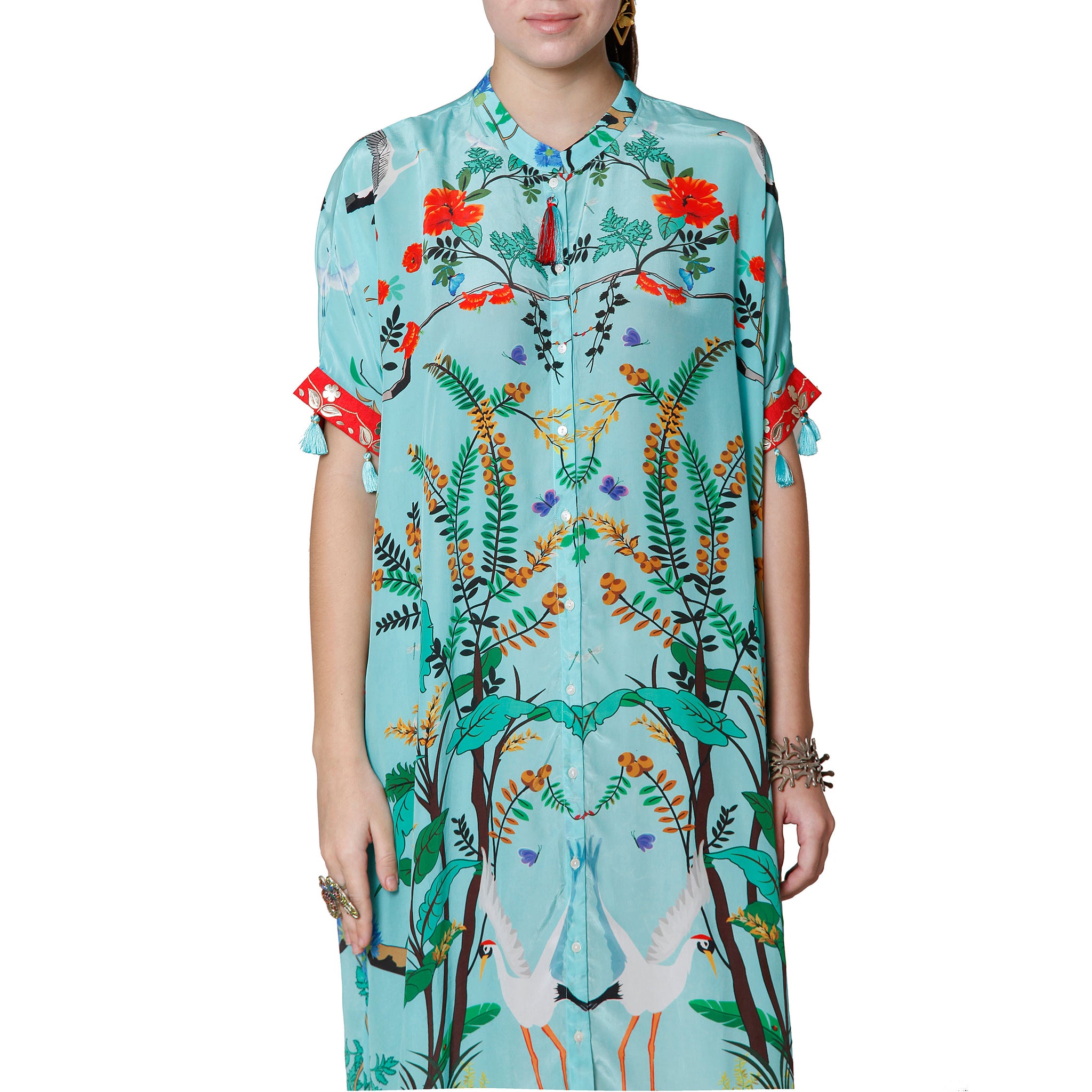 Embroidered Printed Tunic