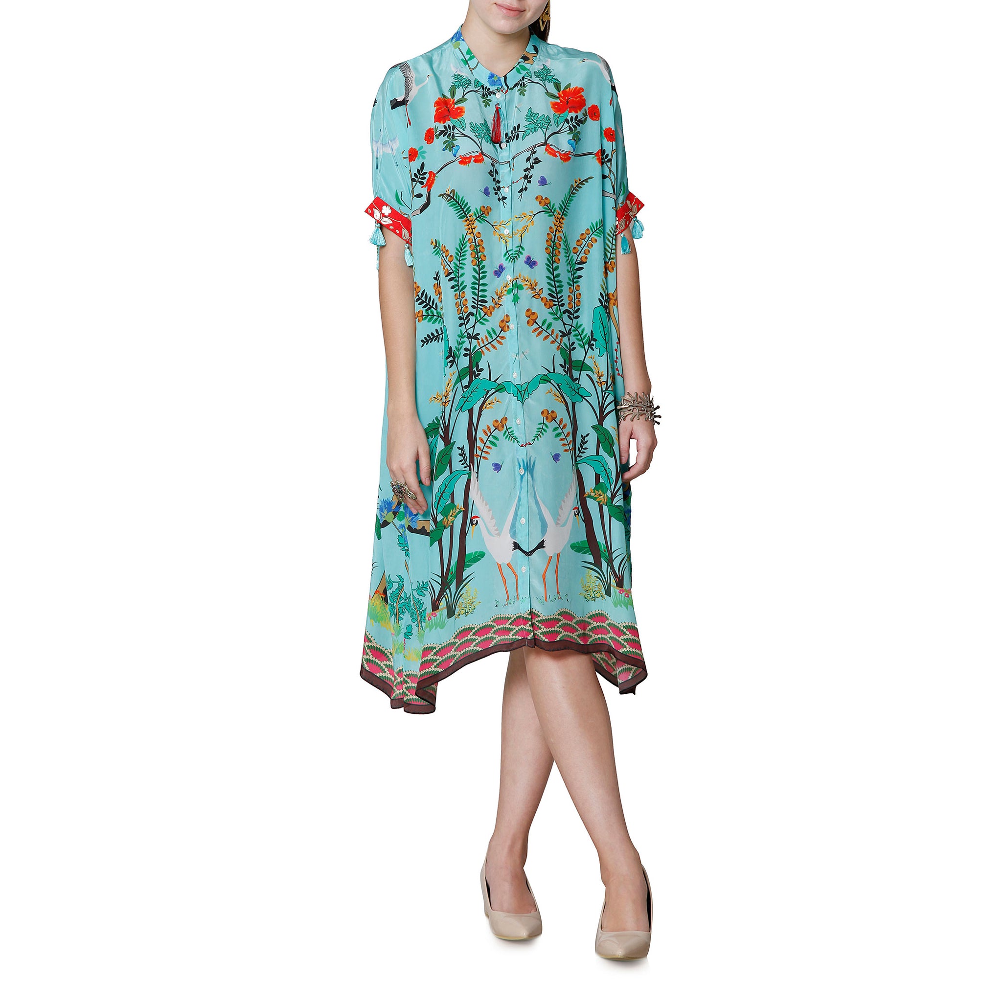 Embroidered Printed Tunic