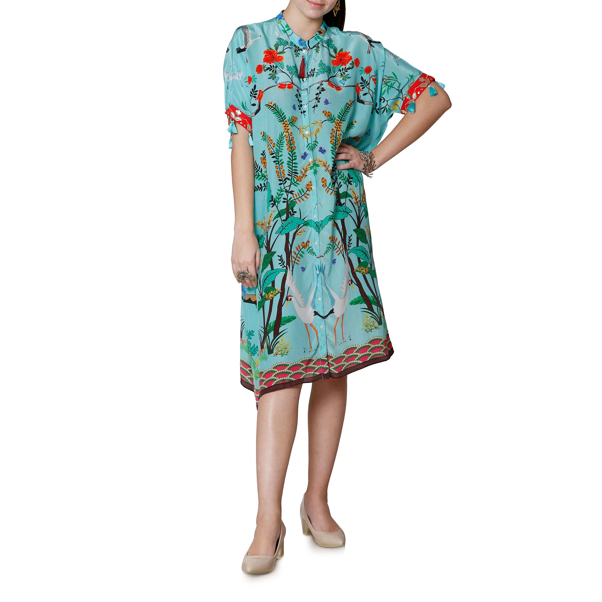 Embroidered Printed Tunic
