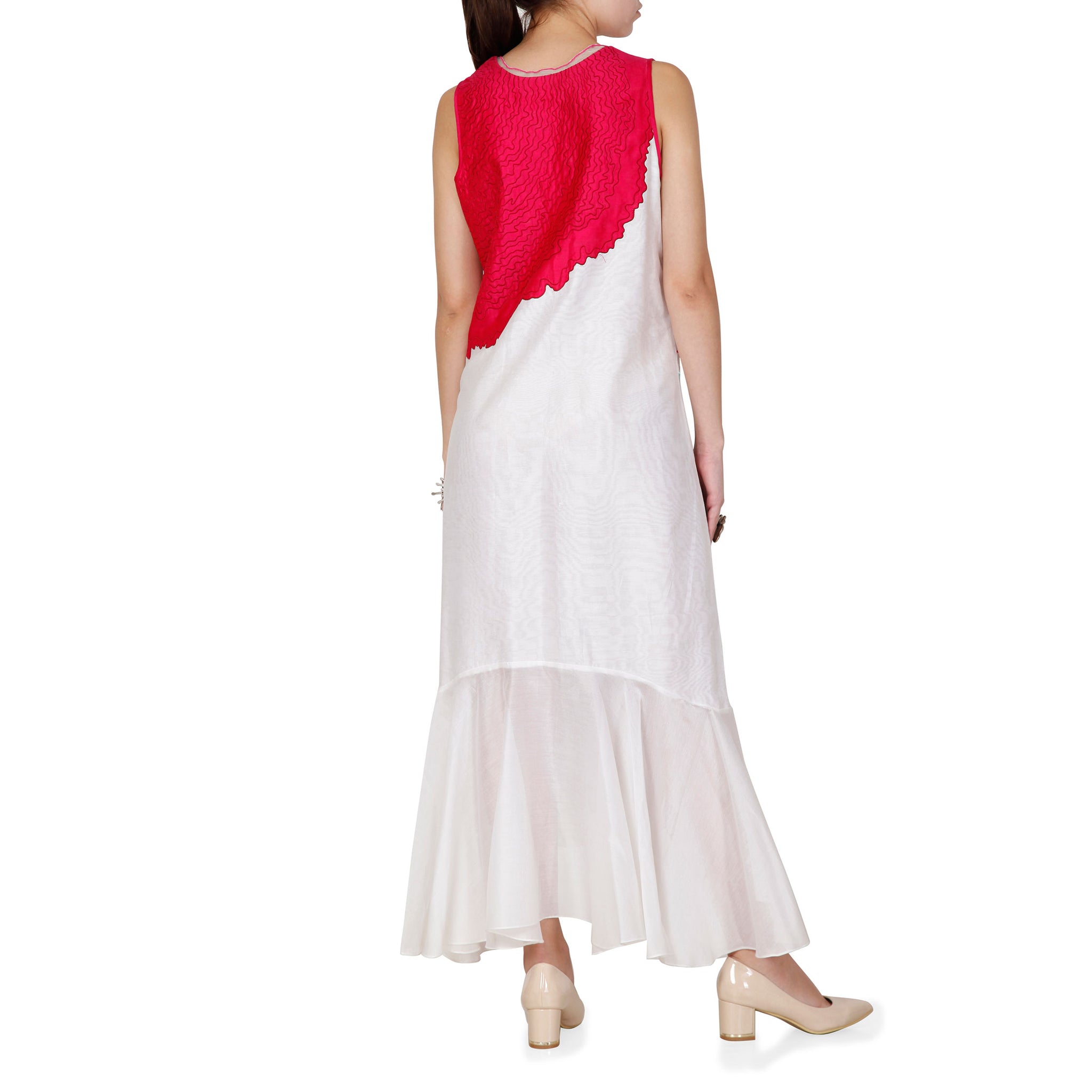 Embroidered Tiered Dress