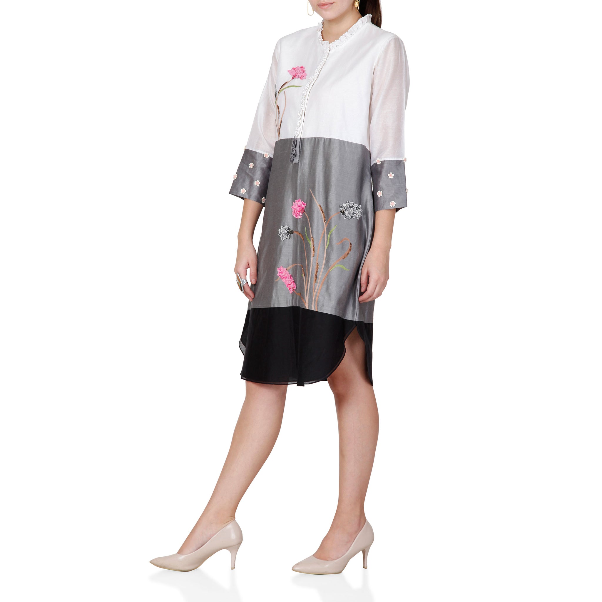 Embroidered Chanderi Tunic