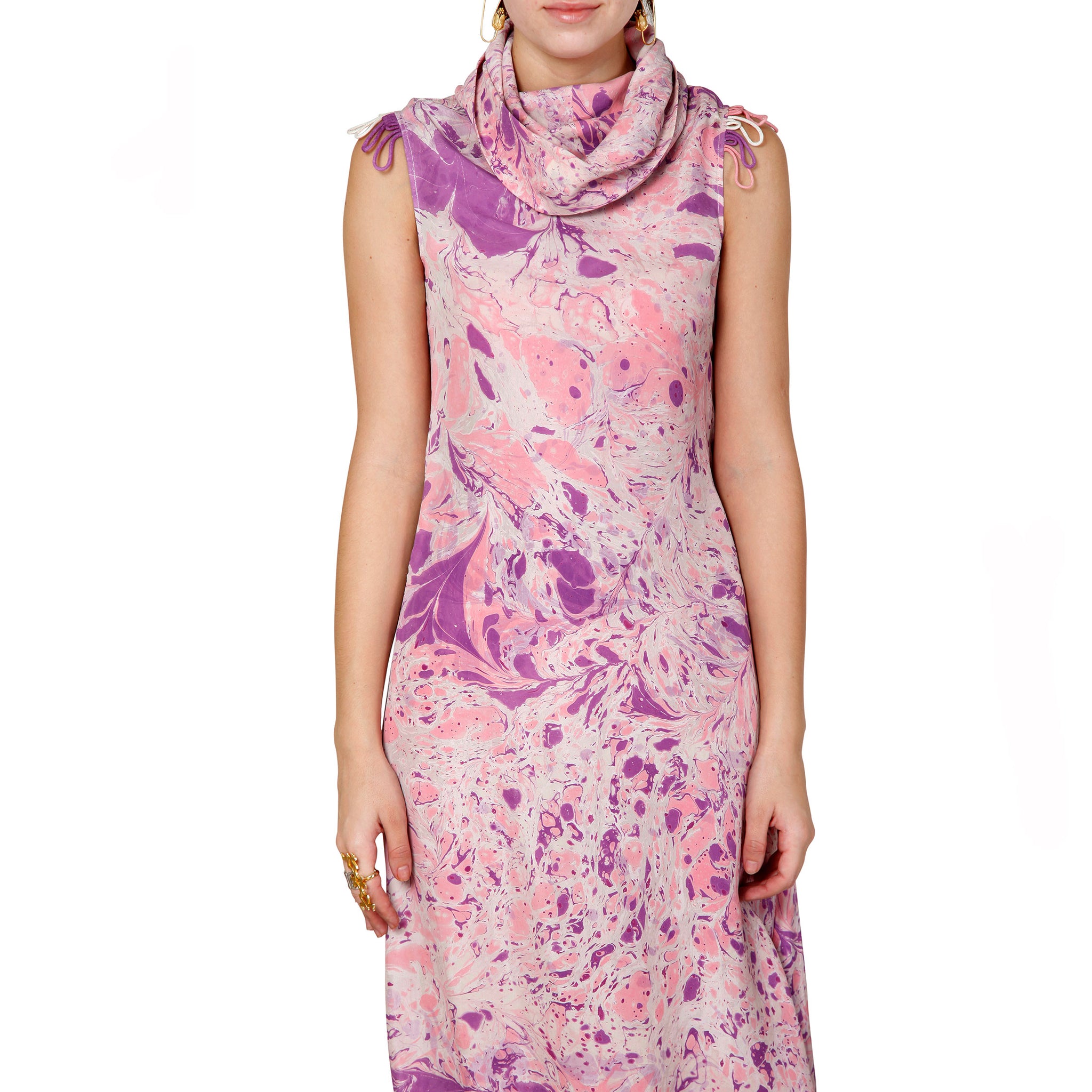 Printed Draped Dress