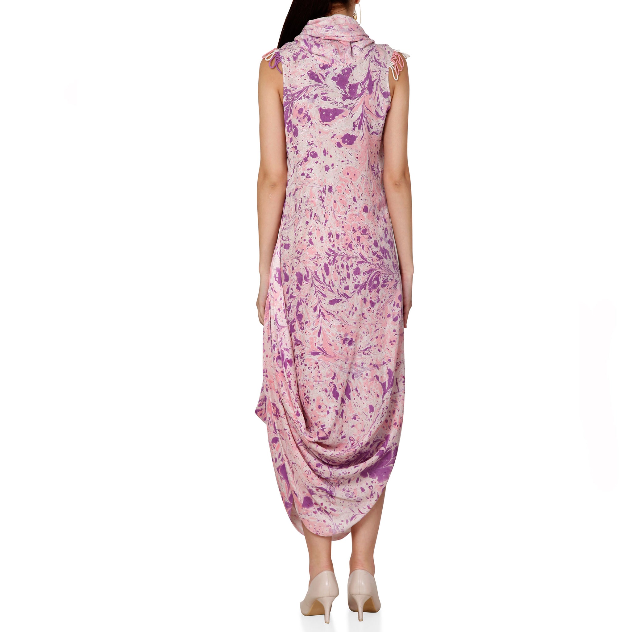 Printed Draped Dress