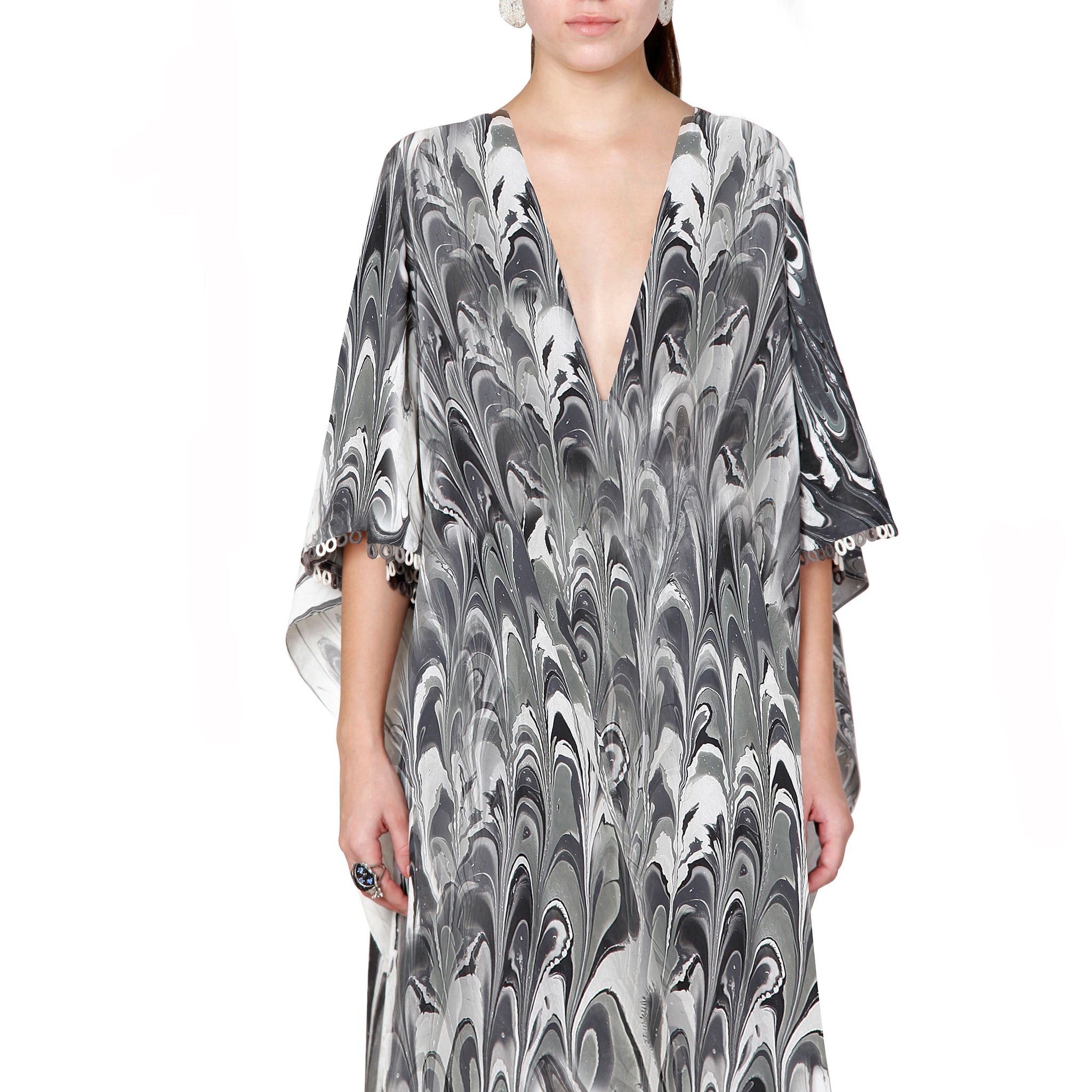 Draped Kaftan Dress