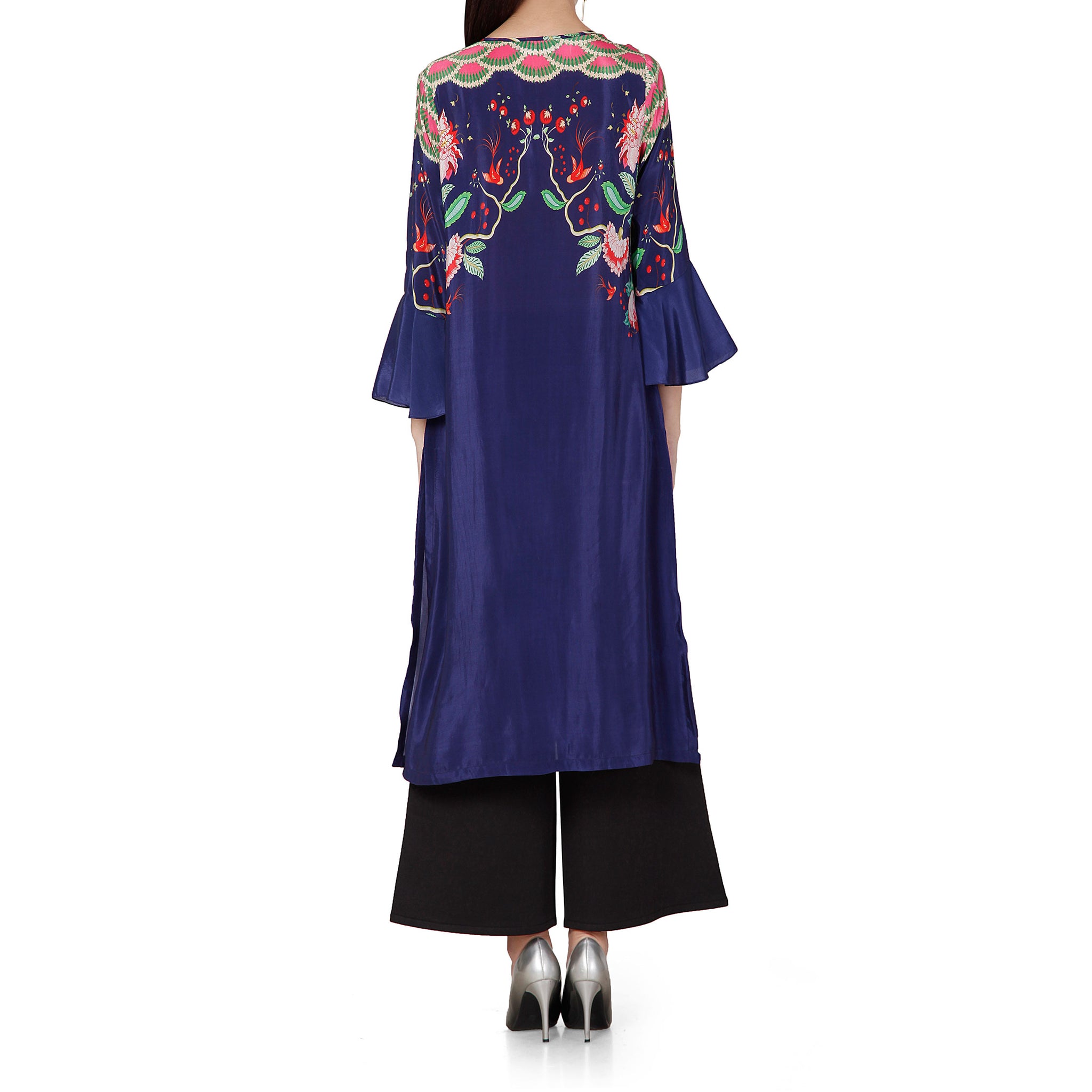 Printed Tunic with Bell Sleeves