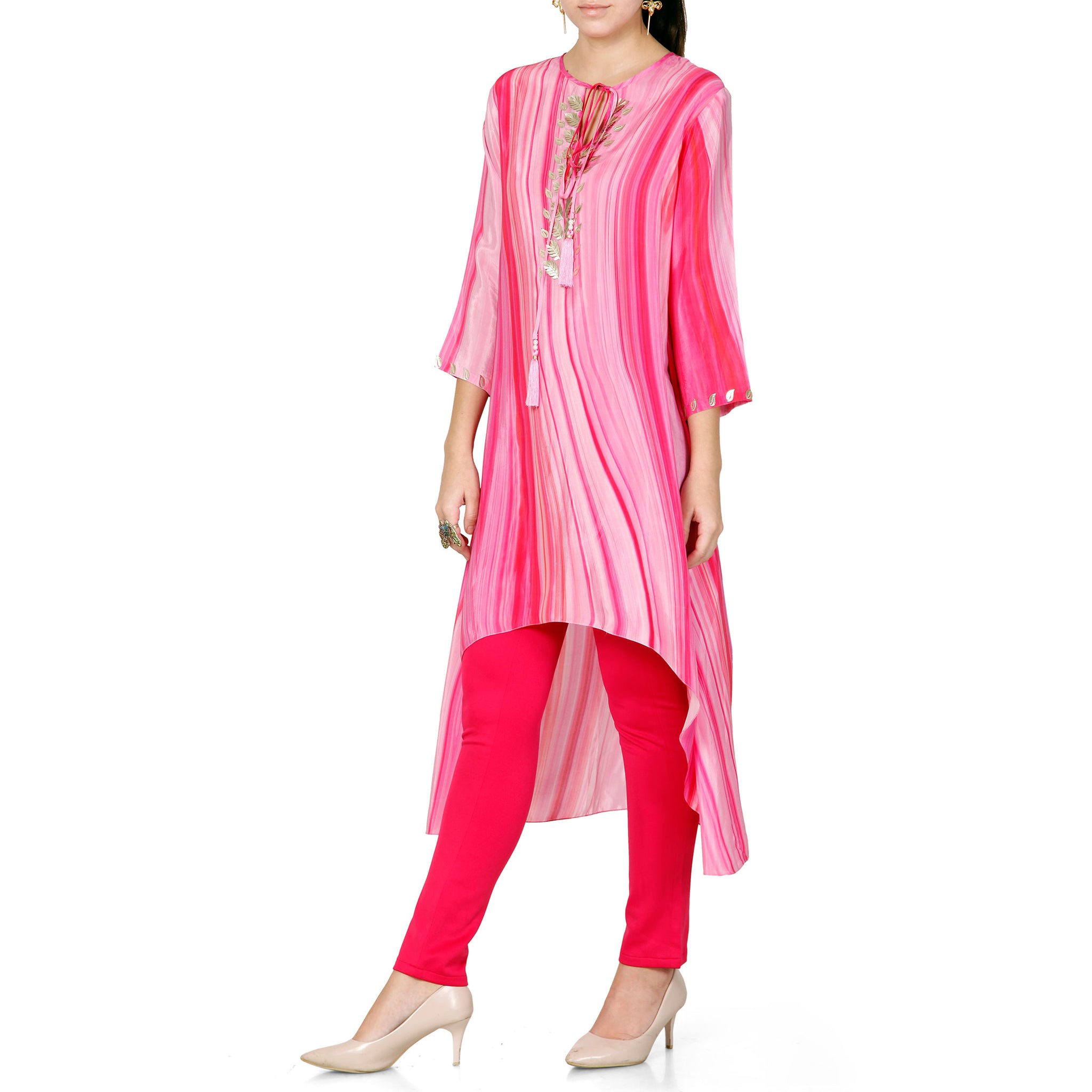 Embroidered High Low Kurta