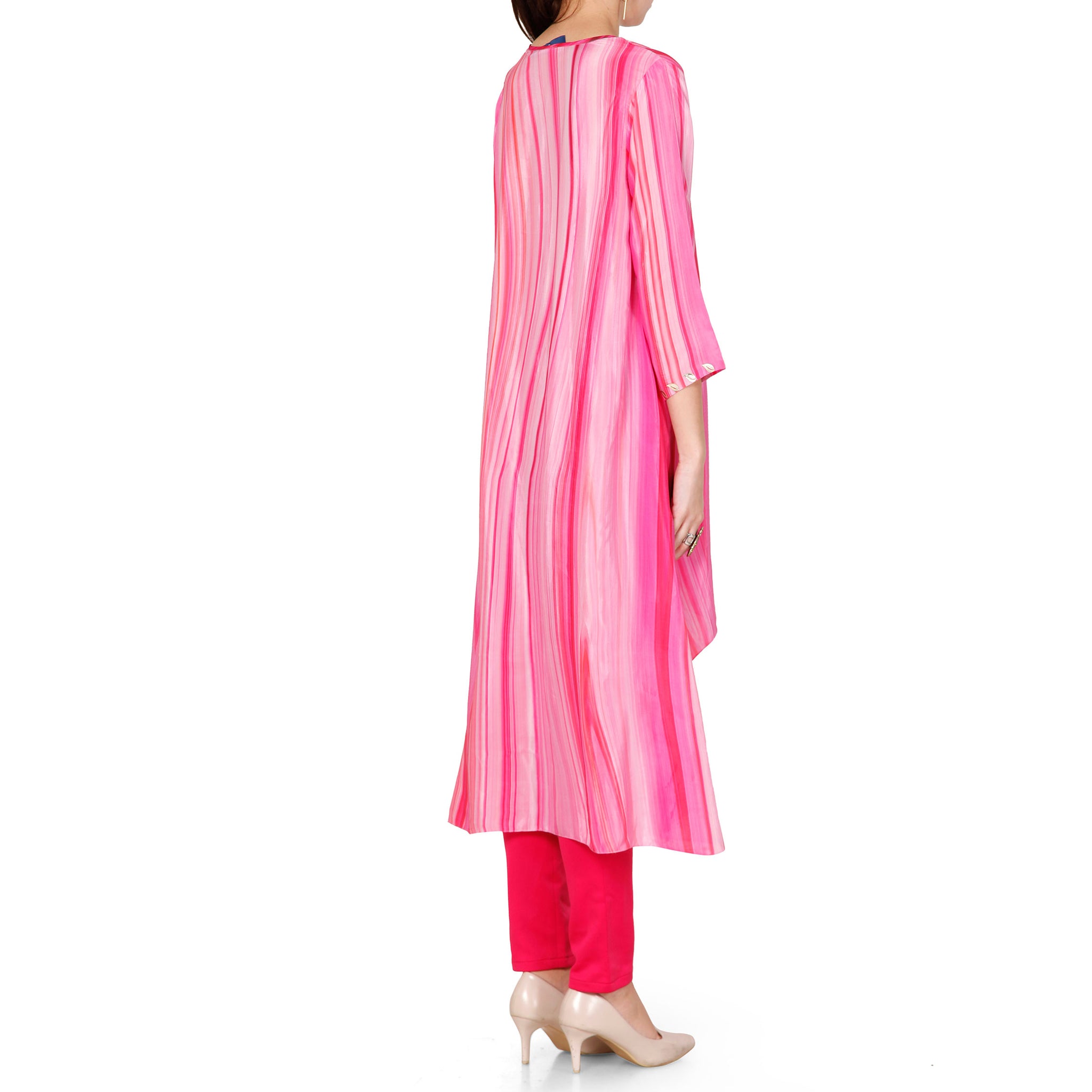 Embroidered High Low Kurta