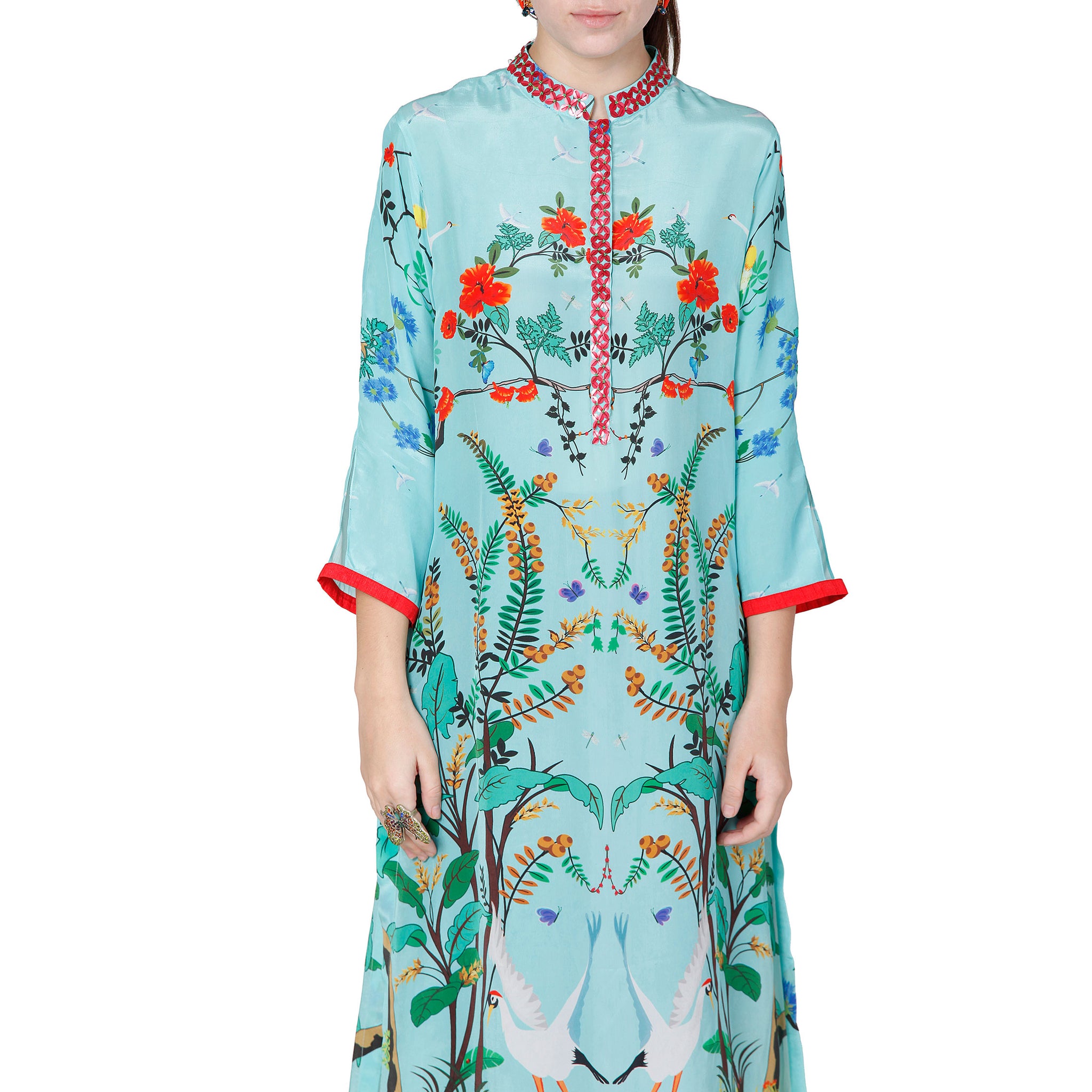 Embroidered Printed Tunic