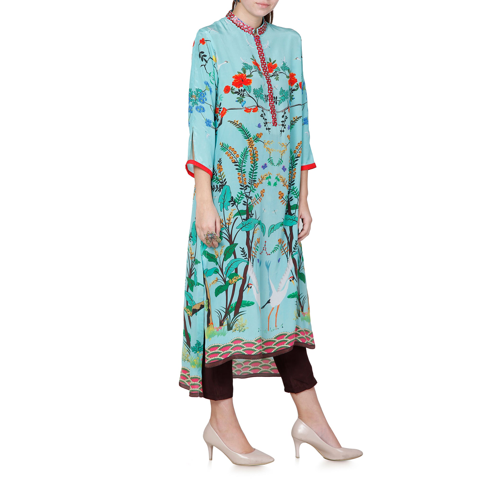 Embroidered Printed Tunic