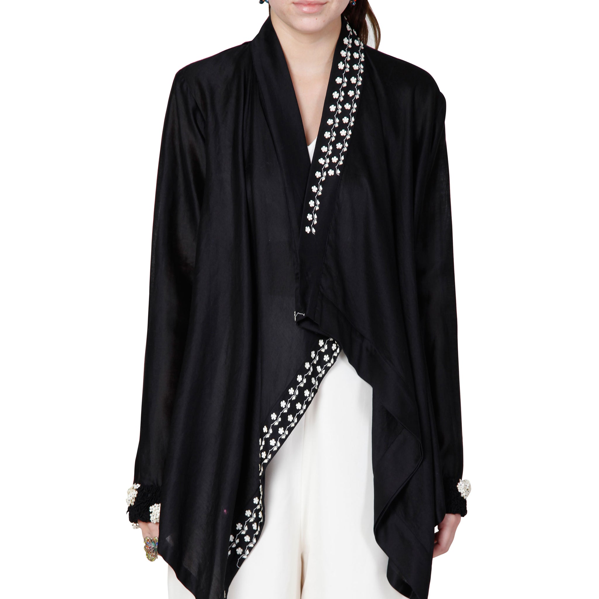 Embroidered Overlay Jacket