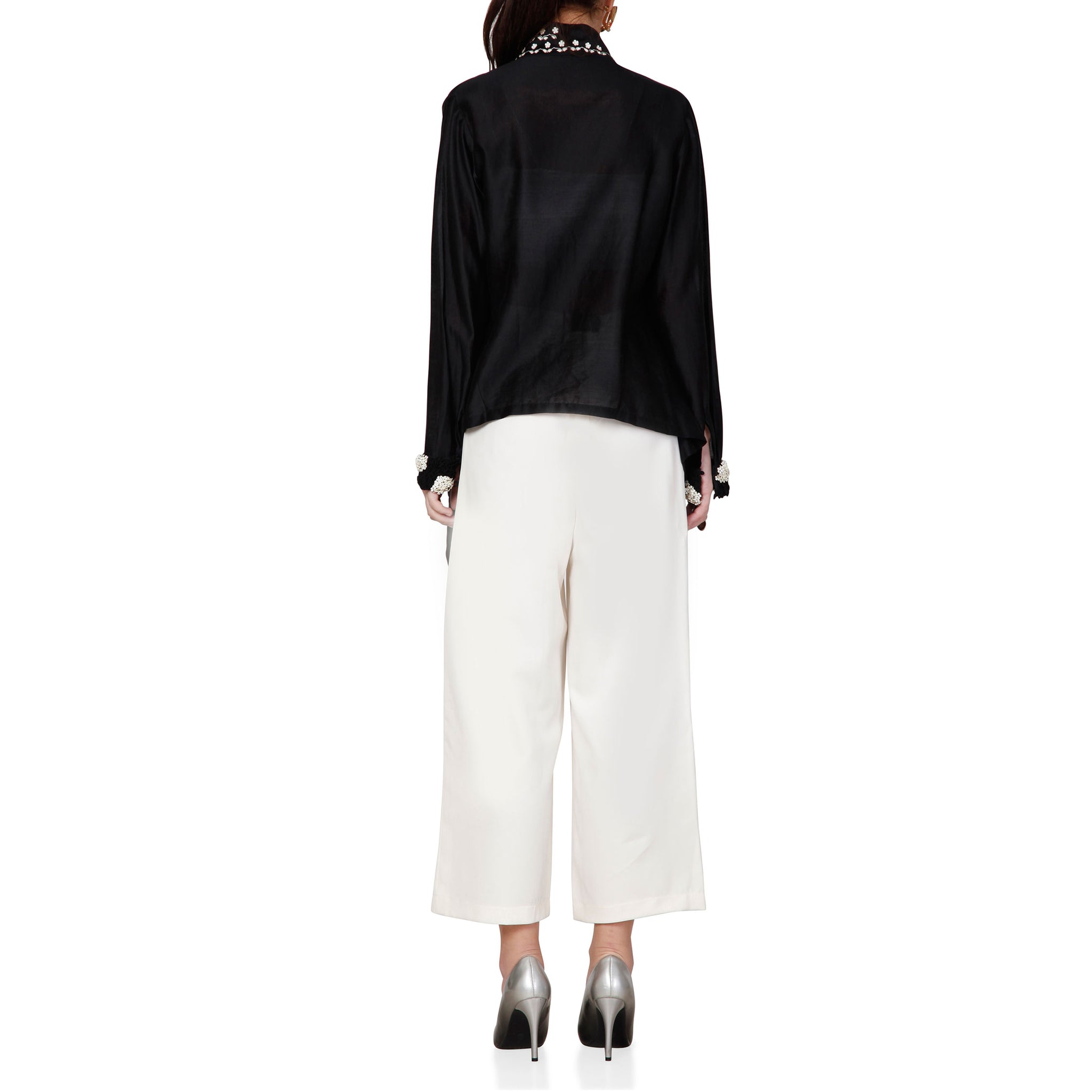 Embroidered Overlay Jacket