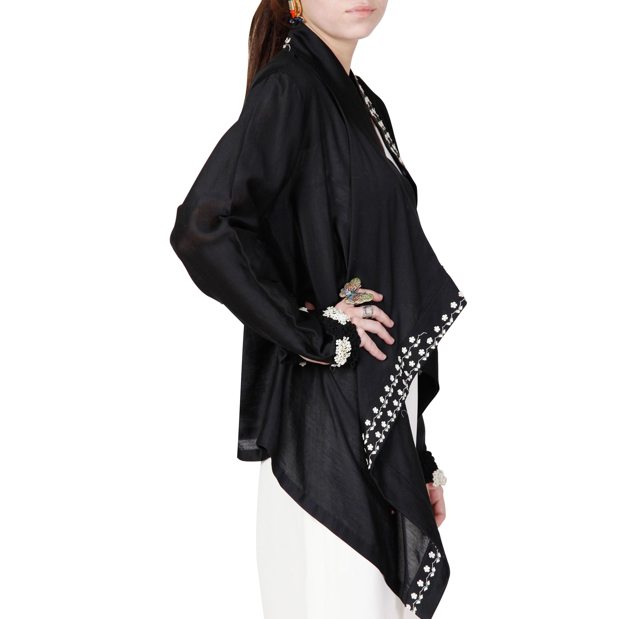 Embroidered Overlay Jacket