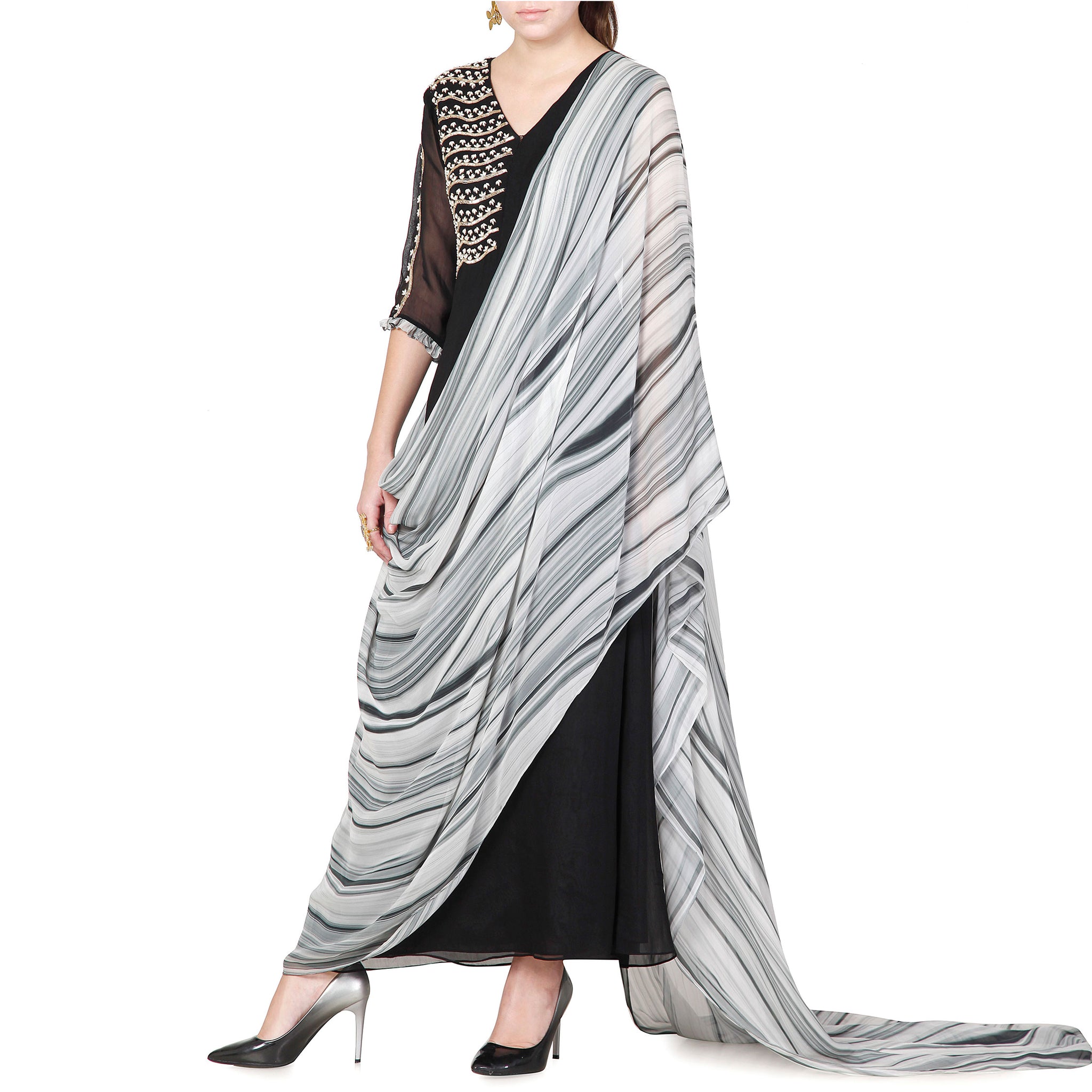 Draped Kurta with Pants