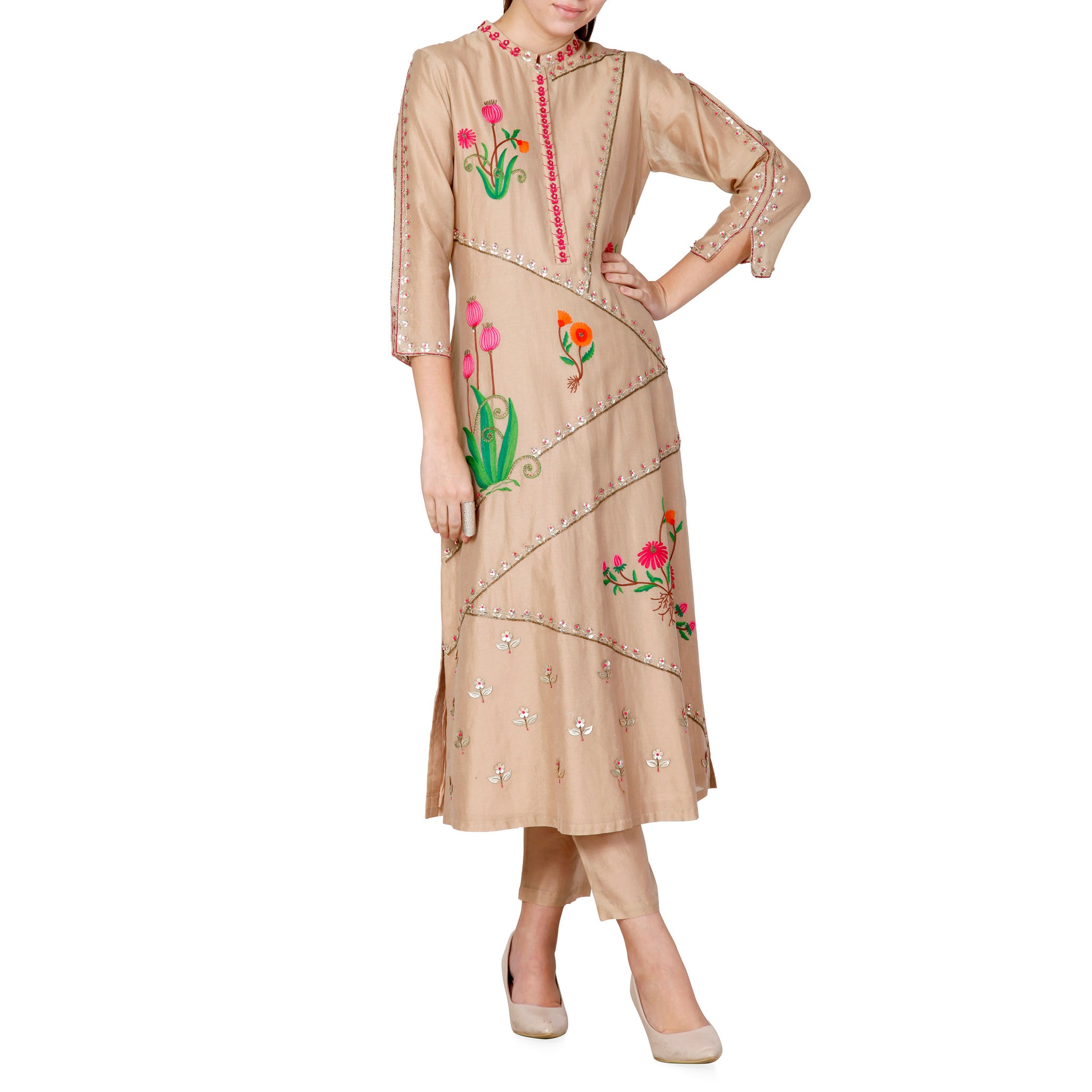 Embroidered Kurta with Pants