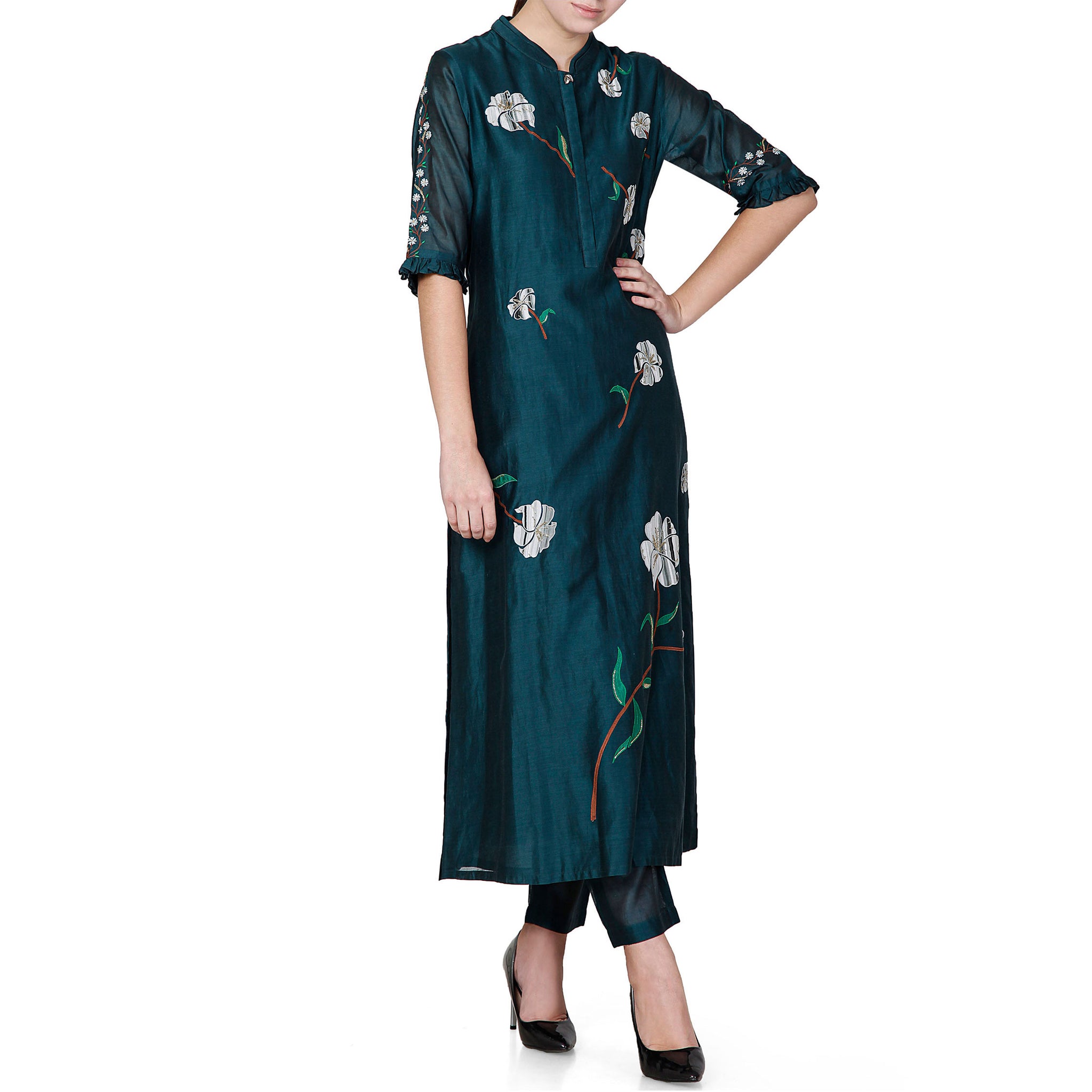 Embroidered Kurta with Pants