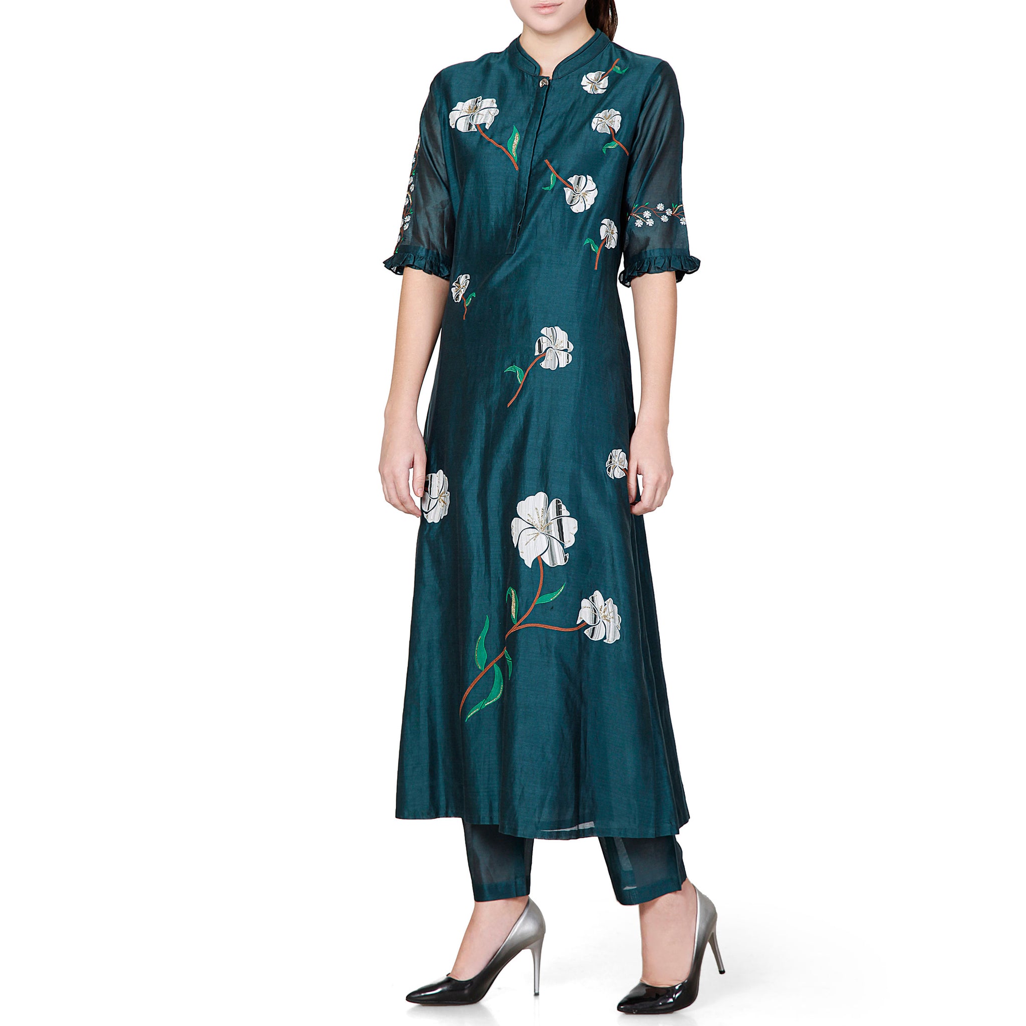 Embroidered Kurta with Pants