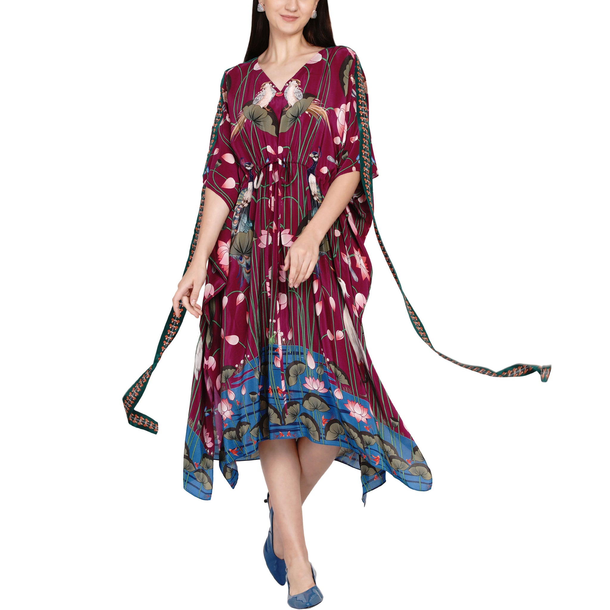 Draped Kaftan Dress