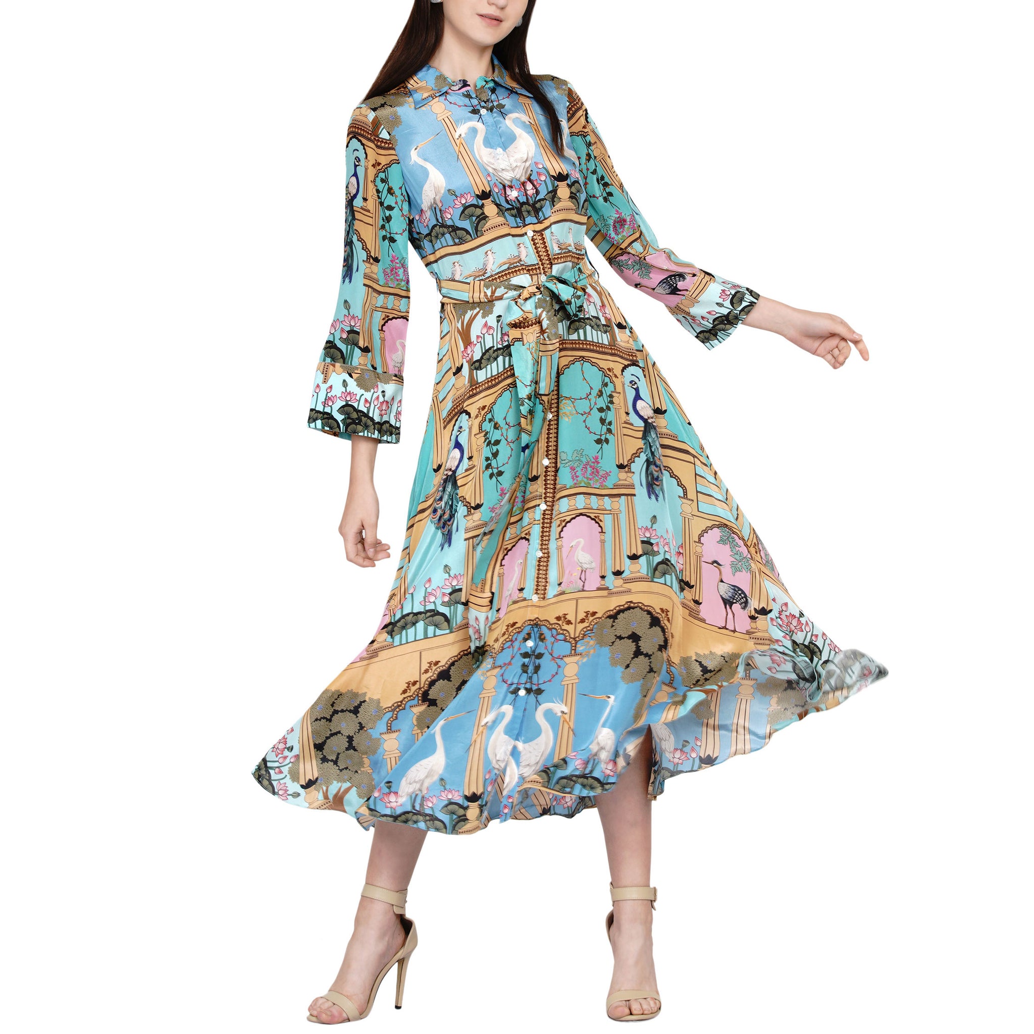 Printed Shirt Dress
