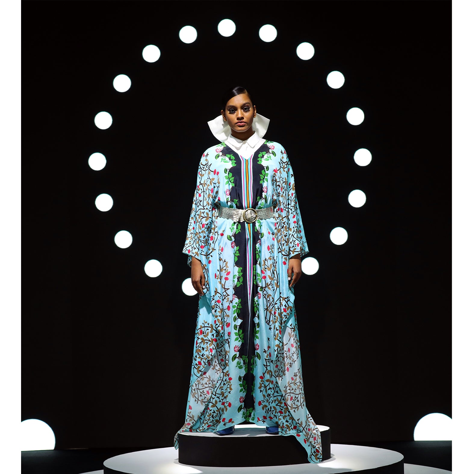 Printed Kaftan with Belt