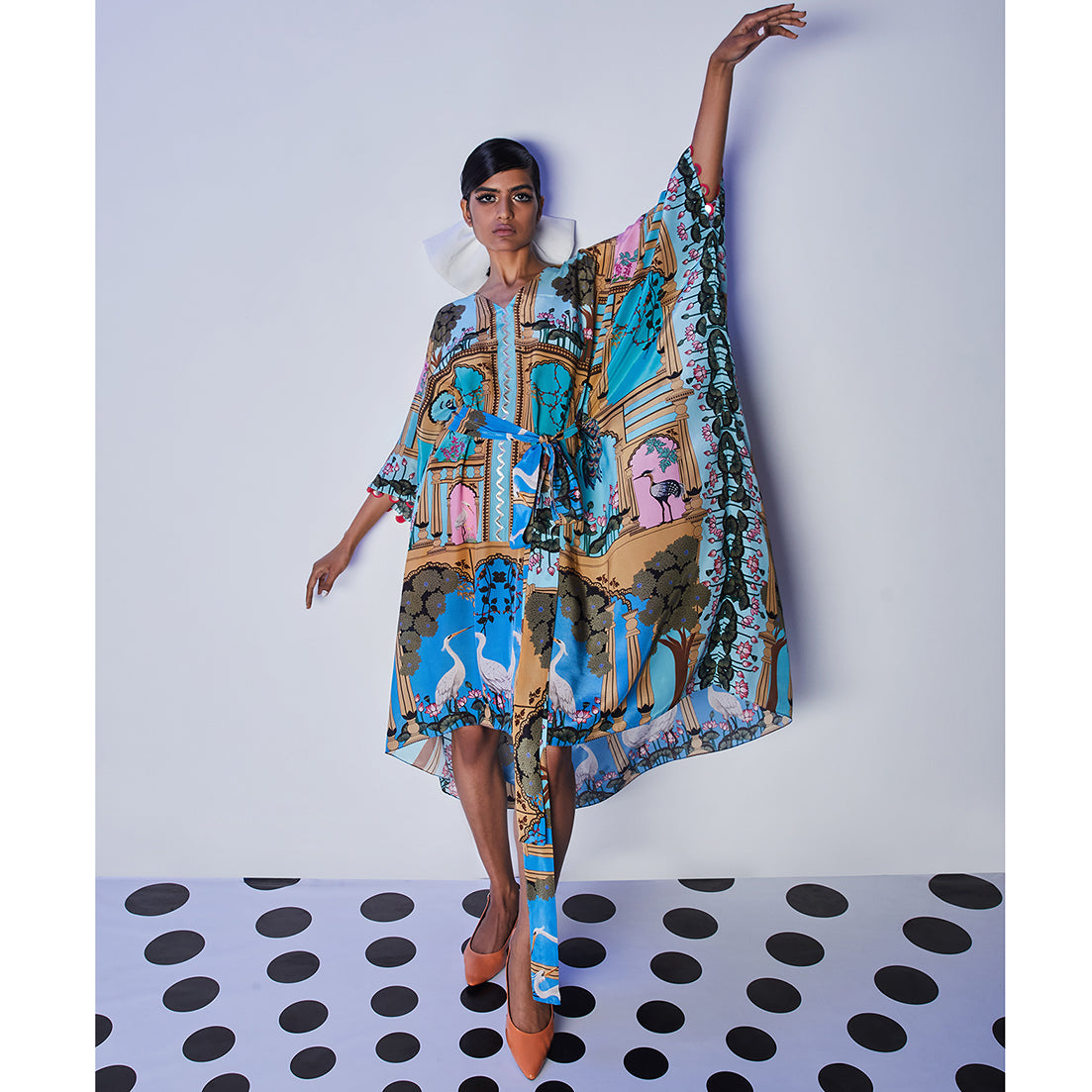 Embroidered Kaftan Dress