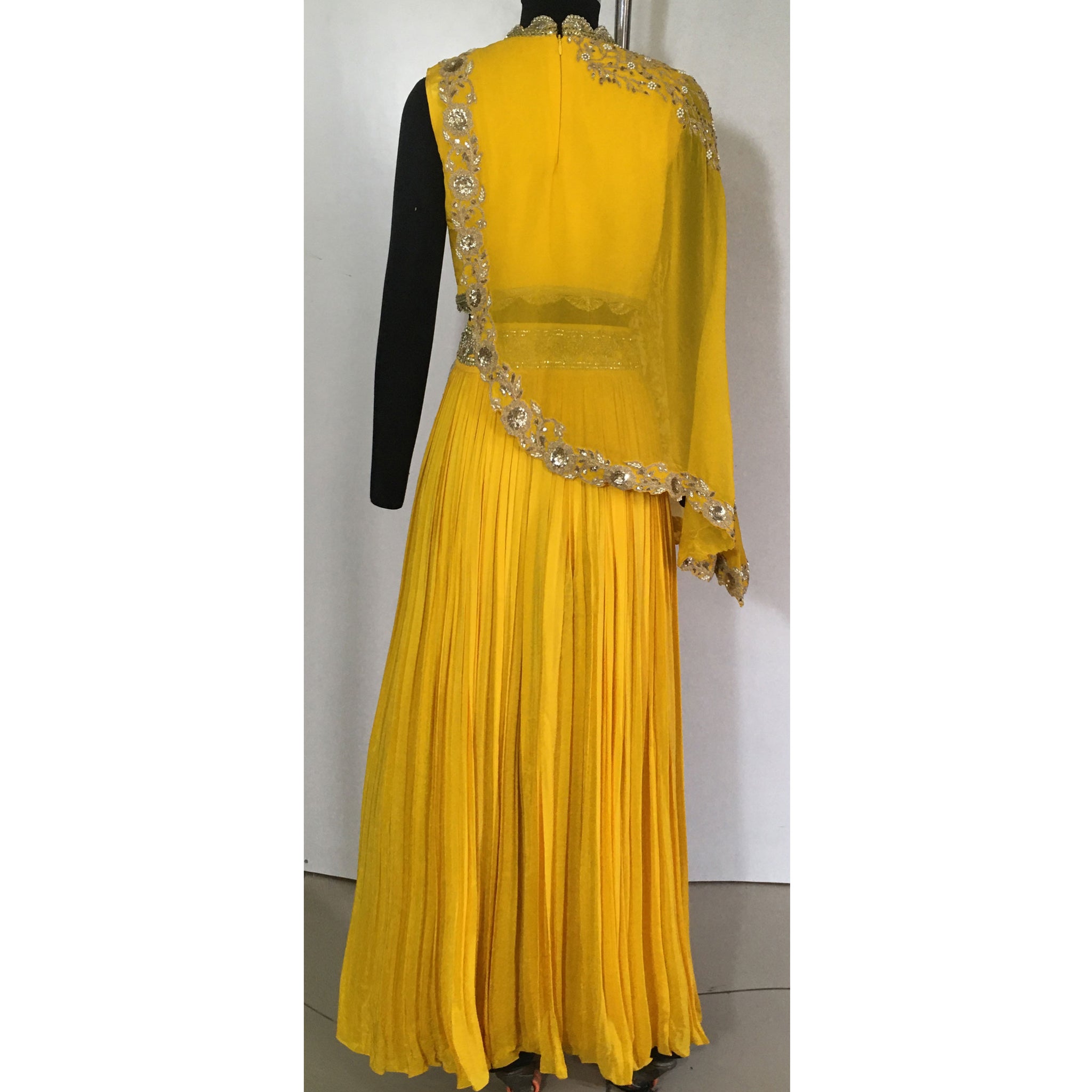 Embroidered Draped Lehenga Set