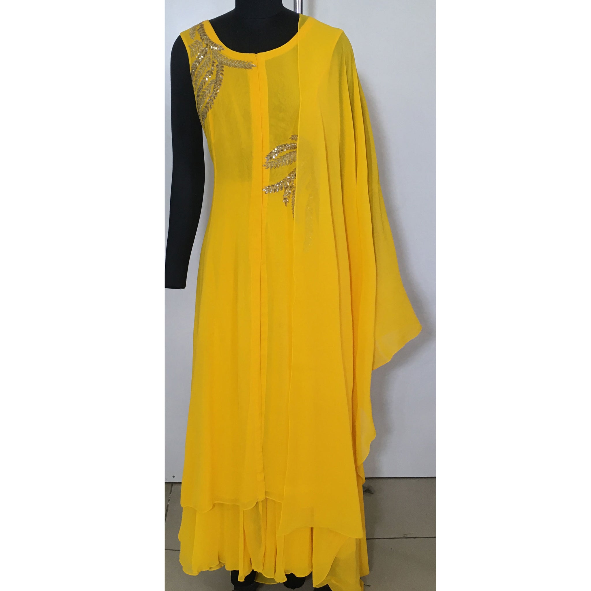Embroidered Draped Set