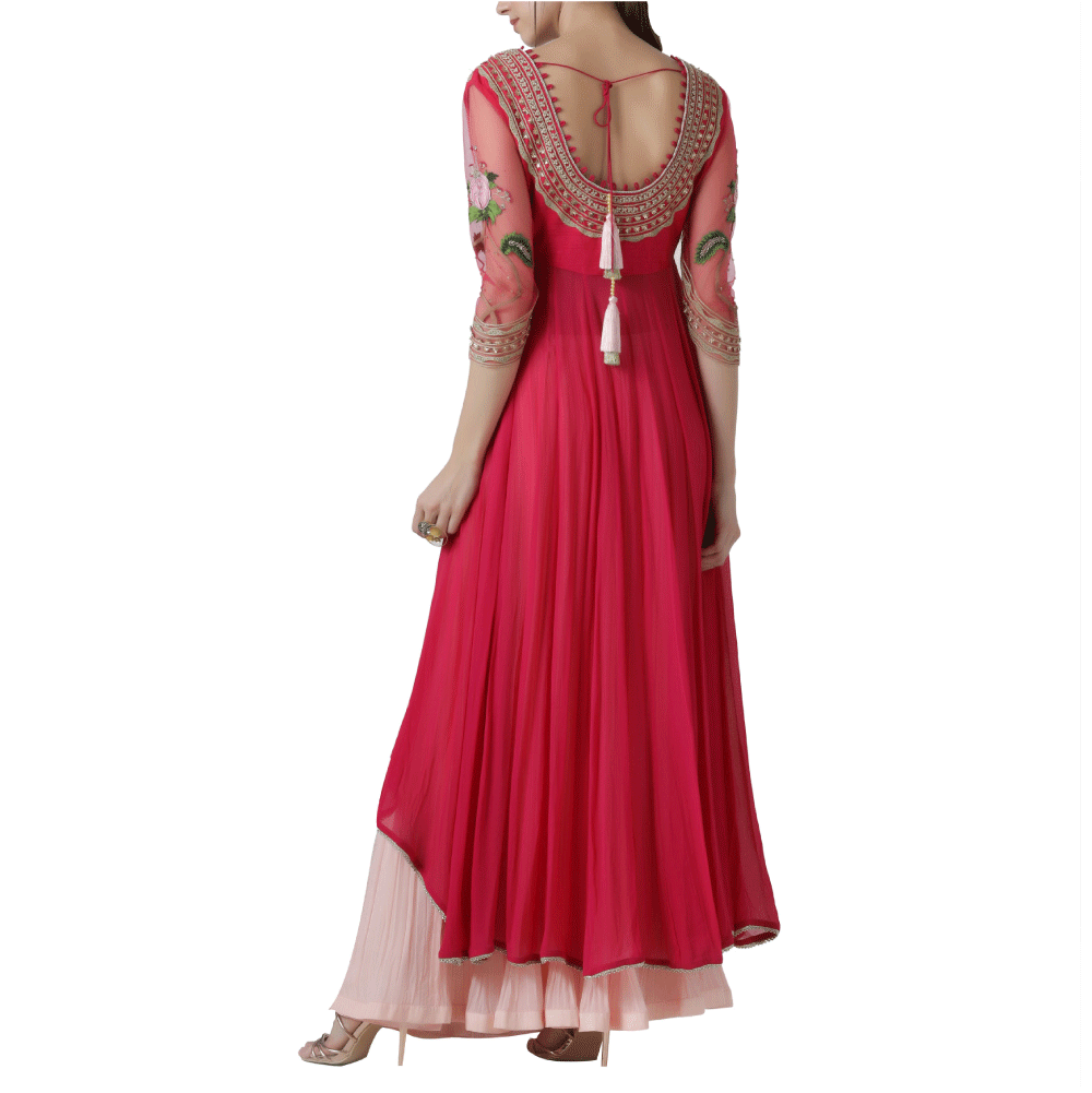 Embroidered Kurta Lehenga Set