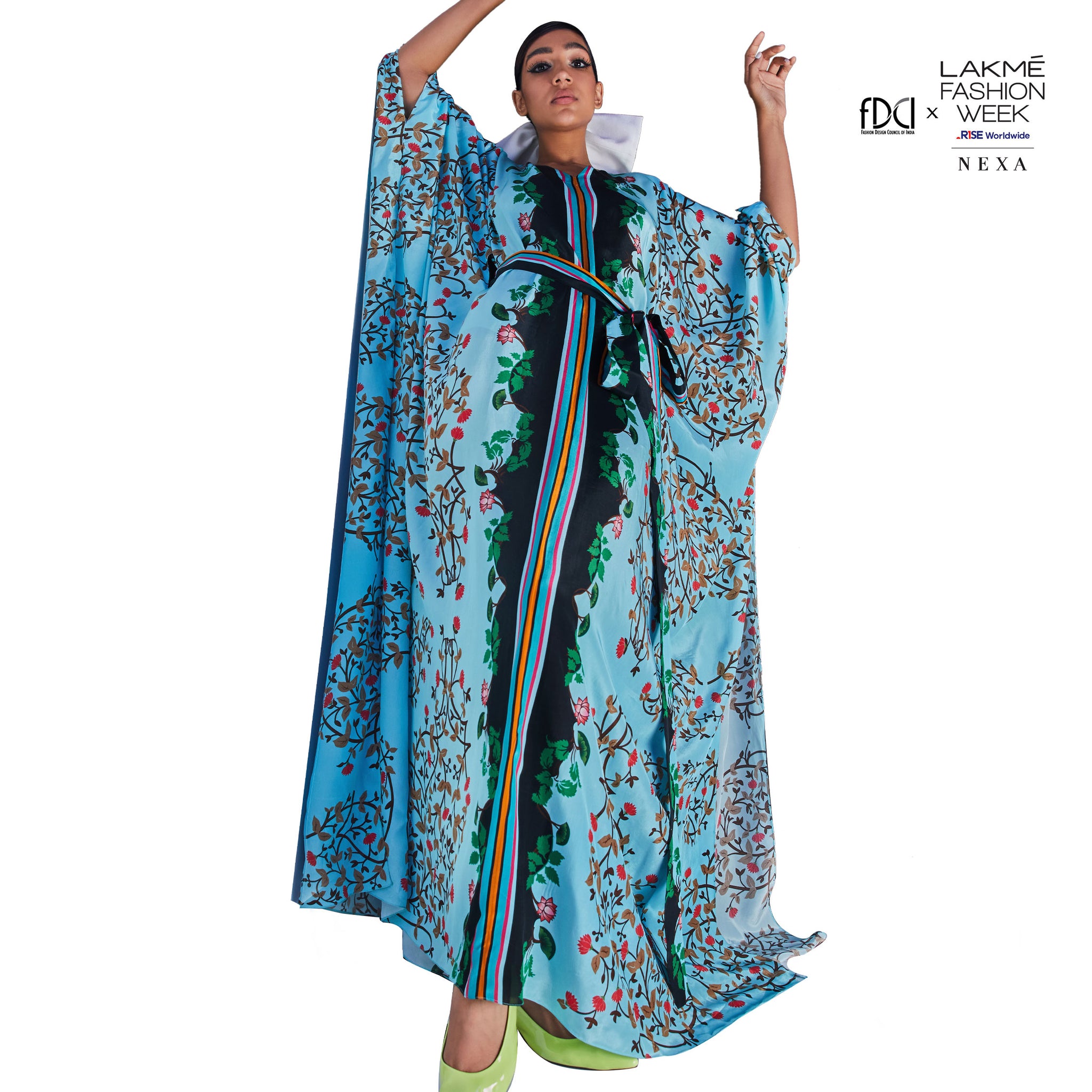 Printed Kaftan with Belt