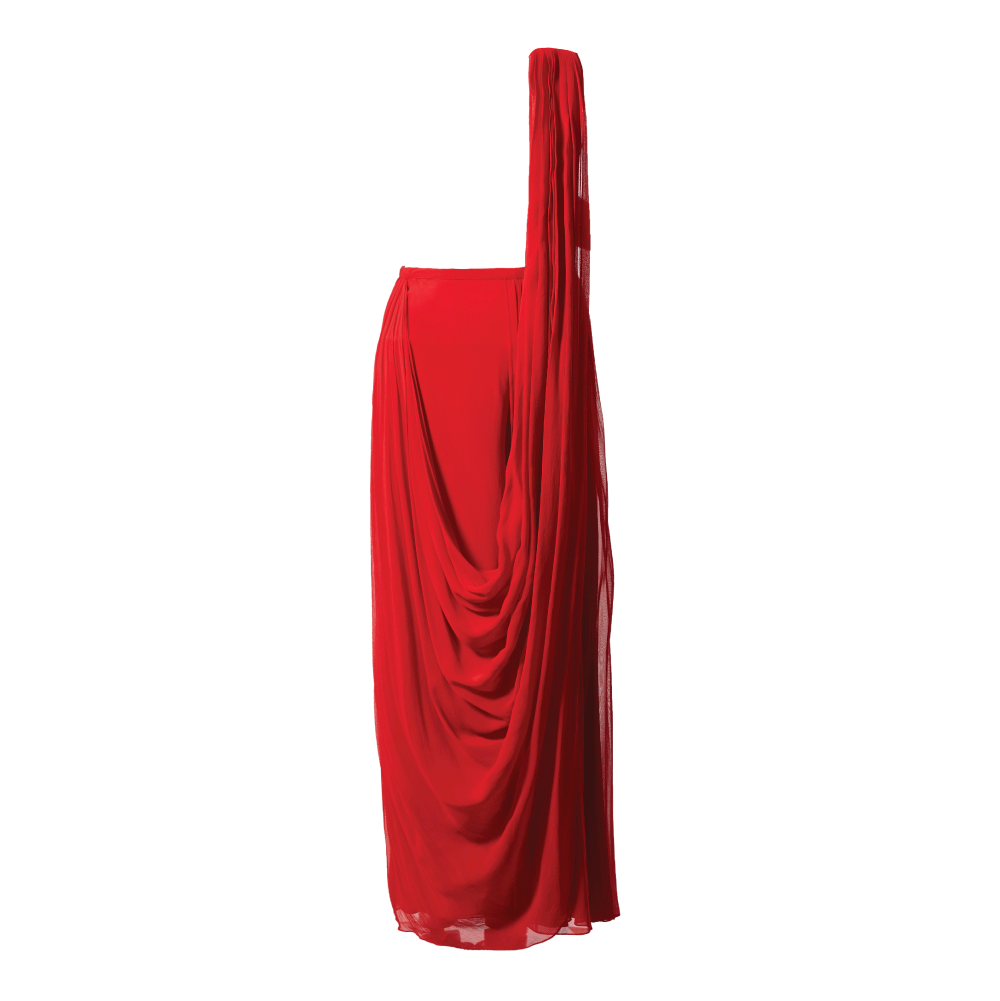 Embroidered Pre Draped Pants Sari